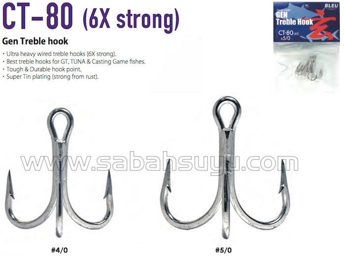Vanfook CT-80 Üçlü İğne #4/0 (Extra Heavy Duty)