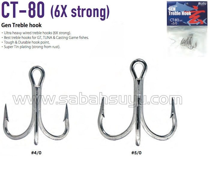 Vanfook CT-80 Üçlü İğne #5/0 (Extra Heavy Duty)