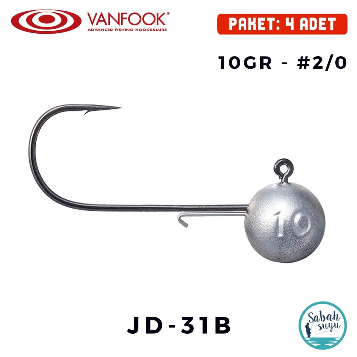 Vanfook JD-31B Jighead 10gr #2/0