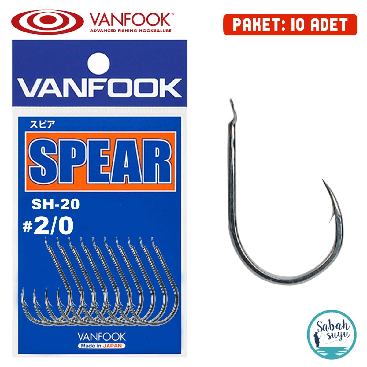 Vanfook Spear Hook SH-20 Asist İğne #2/0 (10Ad)