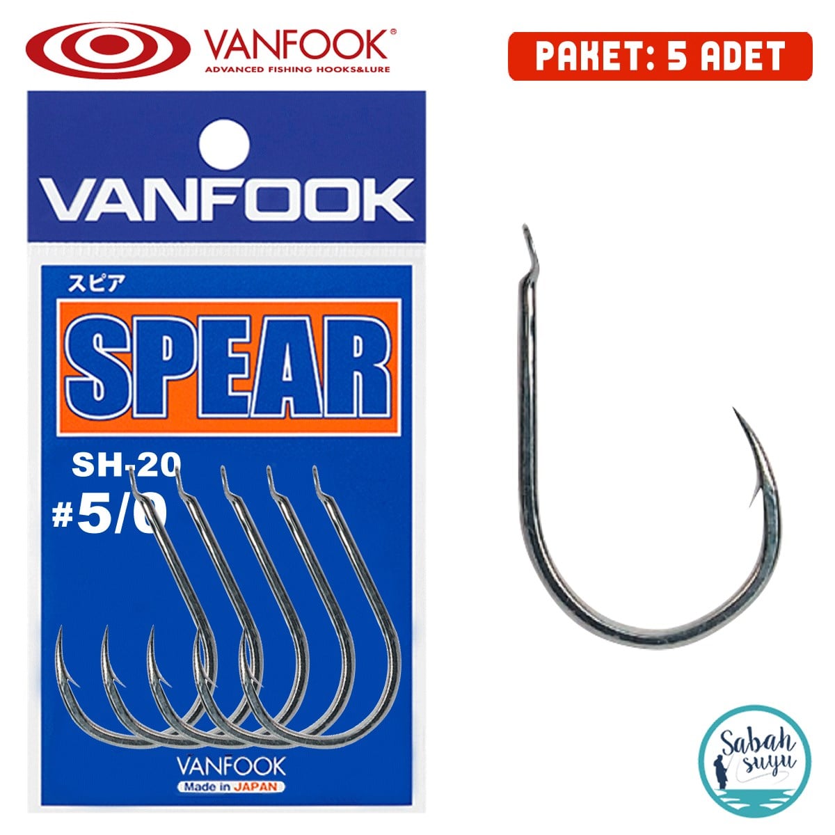 Vanfook Spear Hook SH-20 Asist İğne #5/0 (5Ad)