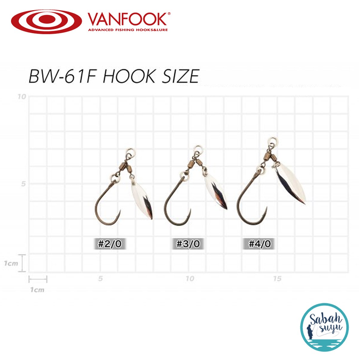 Vanfook Willow Blade BW-61F Fusso Black #3/0 (1+2 İğne)