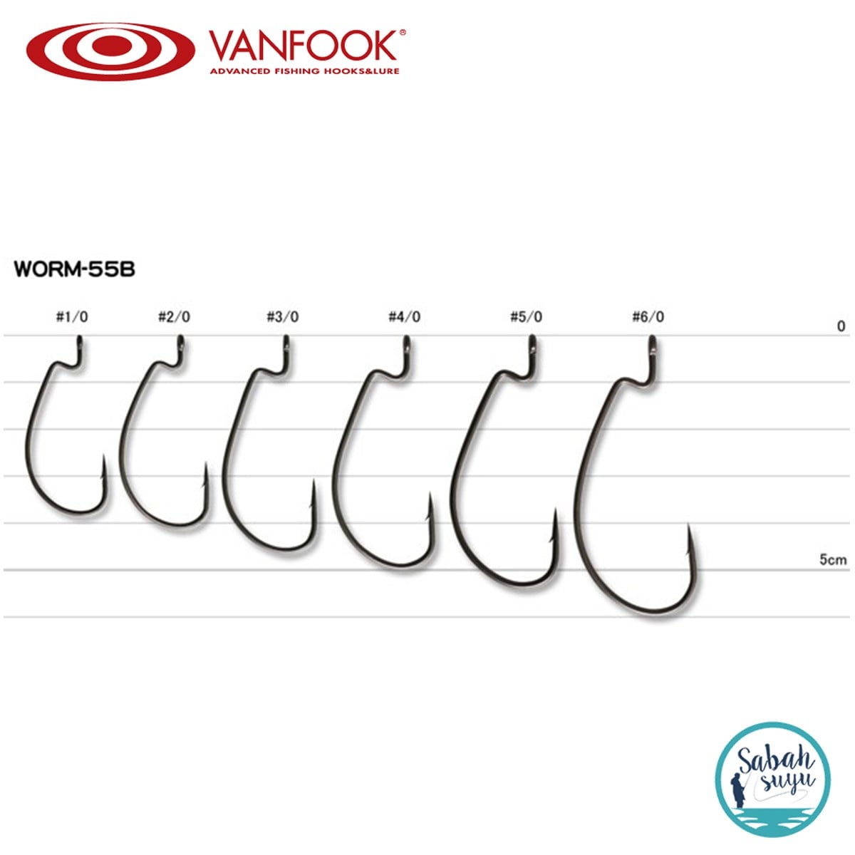 Vanfook Worm-55B Flat Offset İğne Siyah #2 (8 Adet)