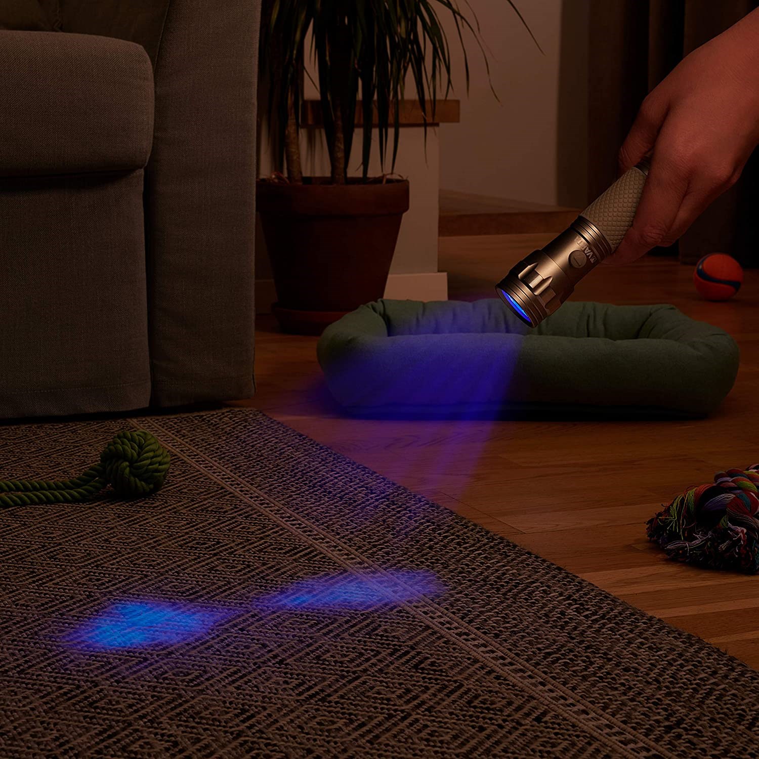 Varta 15638 UV Led Cep Feneri (Mor Işık) + 3 Pil