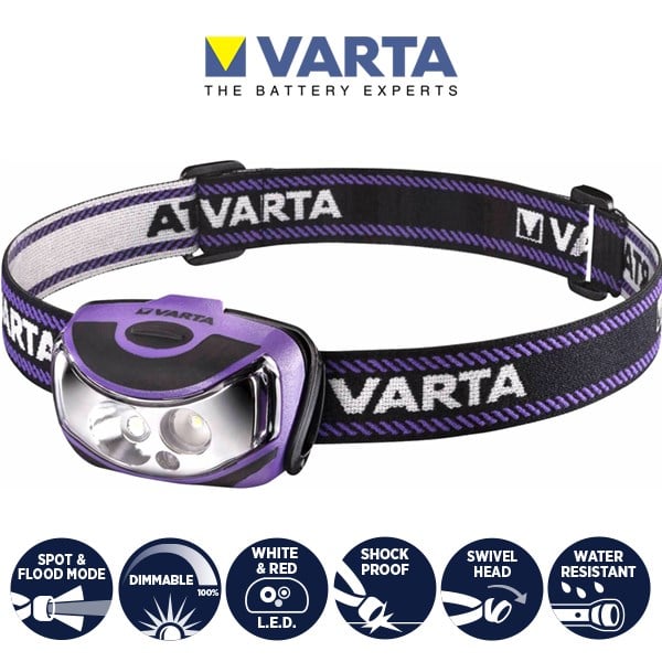Varta 18630 H30 120 lm 78mt Led Kafa Lambası 3XAAA
