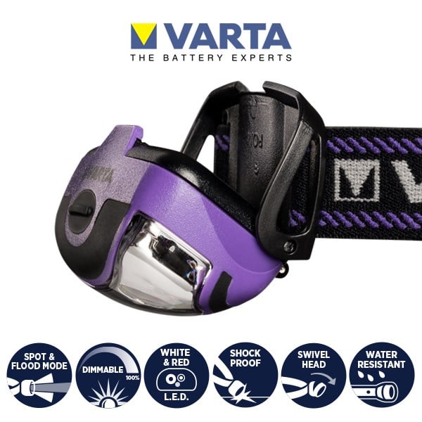 Varta 18630 H30 120 lm 78mt Led Kafa Lambası 3XAAA