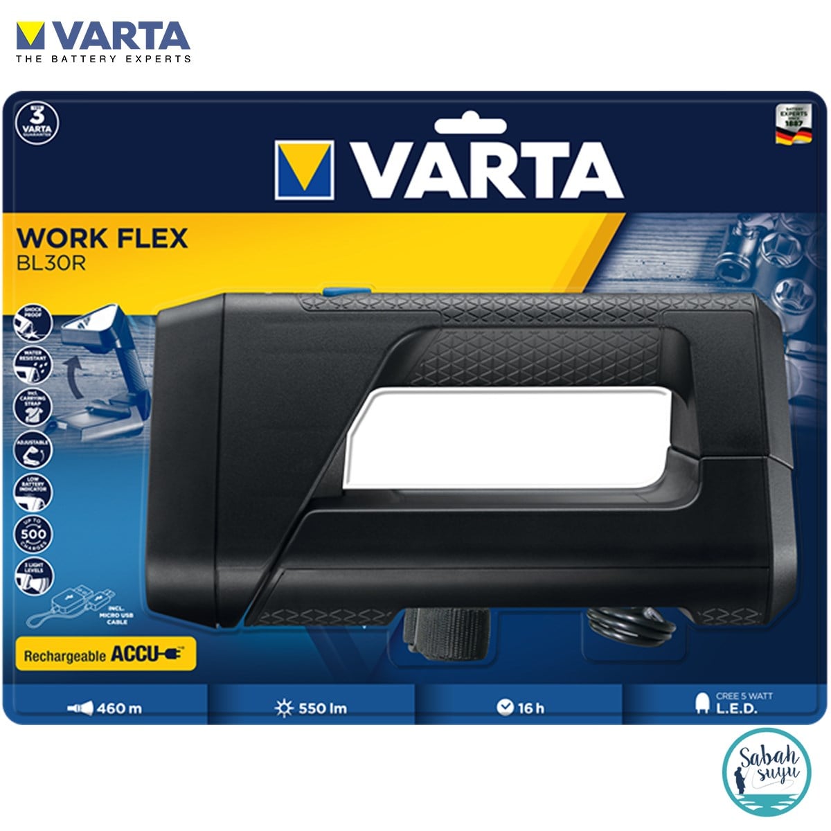 Varta 18684 Work Flex BL30R 5W Şarjlı Led Fener