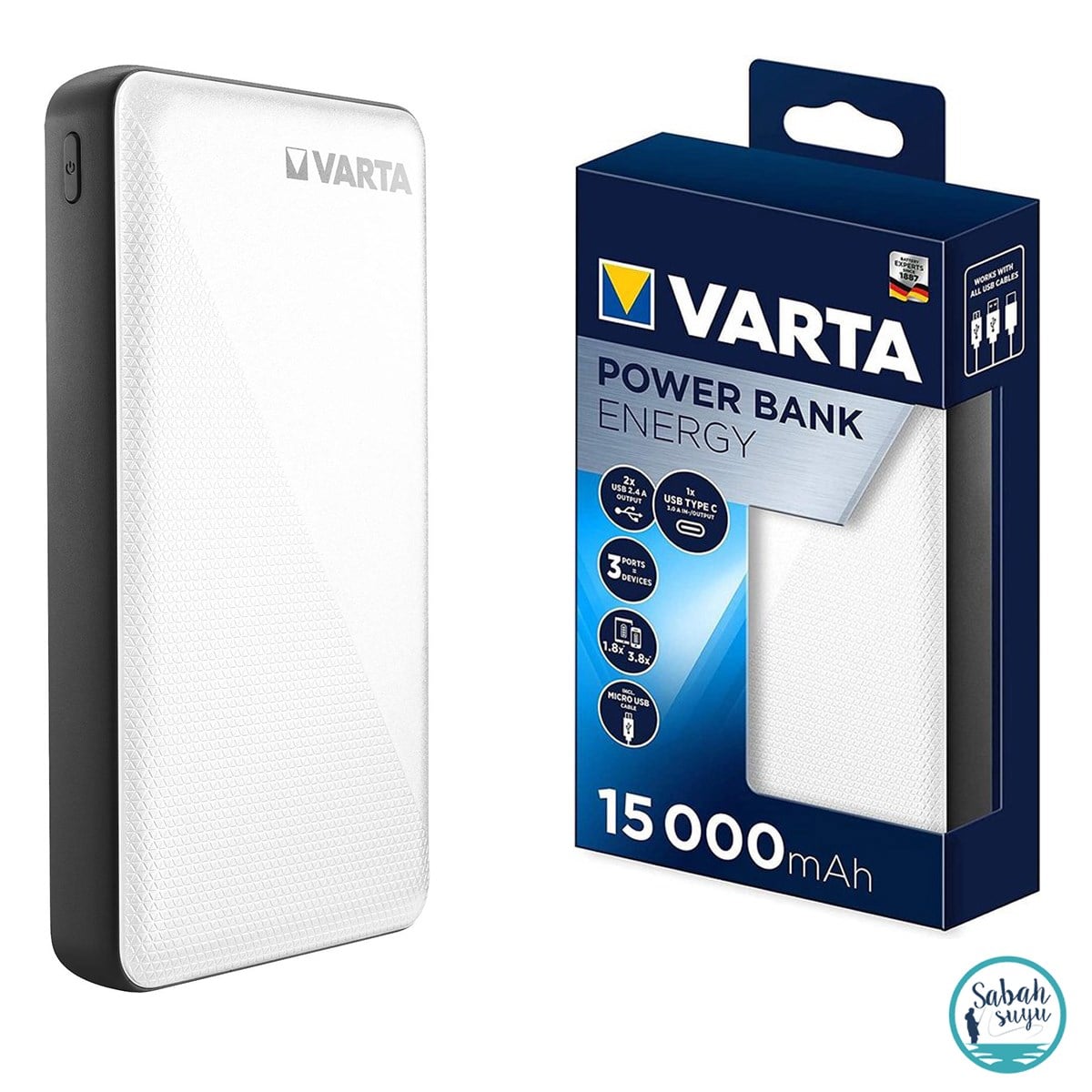 Varta 57977 Energy 15000 Mah Powerbank (4 Port)