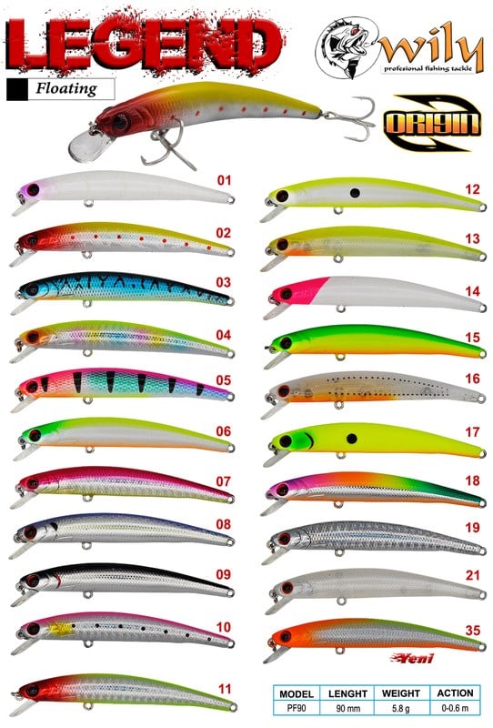 Wily Legend 90F 9cm 5.8gr No:01 Maket Balık