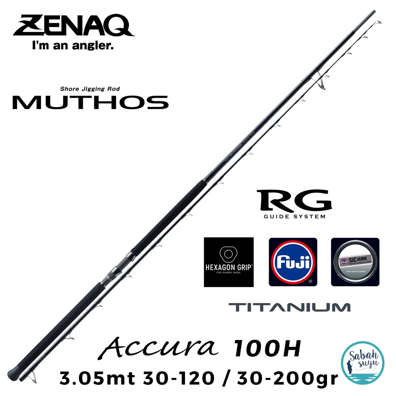 Zenaq Defi Muthos Accura 100H (RG) 305cm 30-120 / 30-200gr Shore
