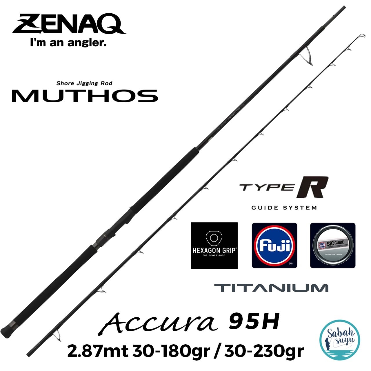 Zenaq Defi Muthos Accura 95H (Type R) 287cm 30-180 / 30-230gr Shore Jigging Kamış