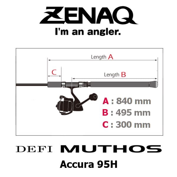 Zenaq Defi Muthos Accura 95H (Type R) 287cm 30-180 / 30-230gr Shore Jigging Kamış