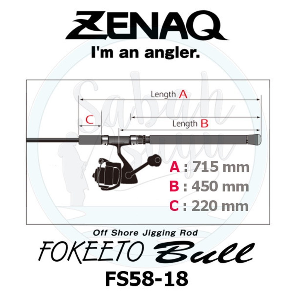 Zenaq Fokeeto Bull FS58-18 172cm 650gr Jigging Kamış