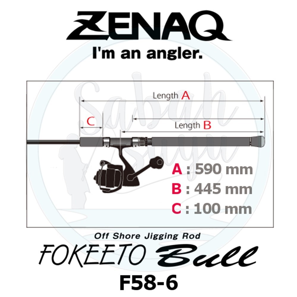 Zenaq Fokeeto Bull FS58-6 172cm 270gr Jigging Kamış