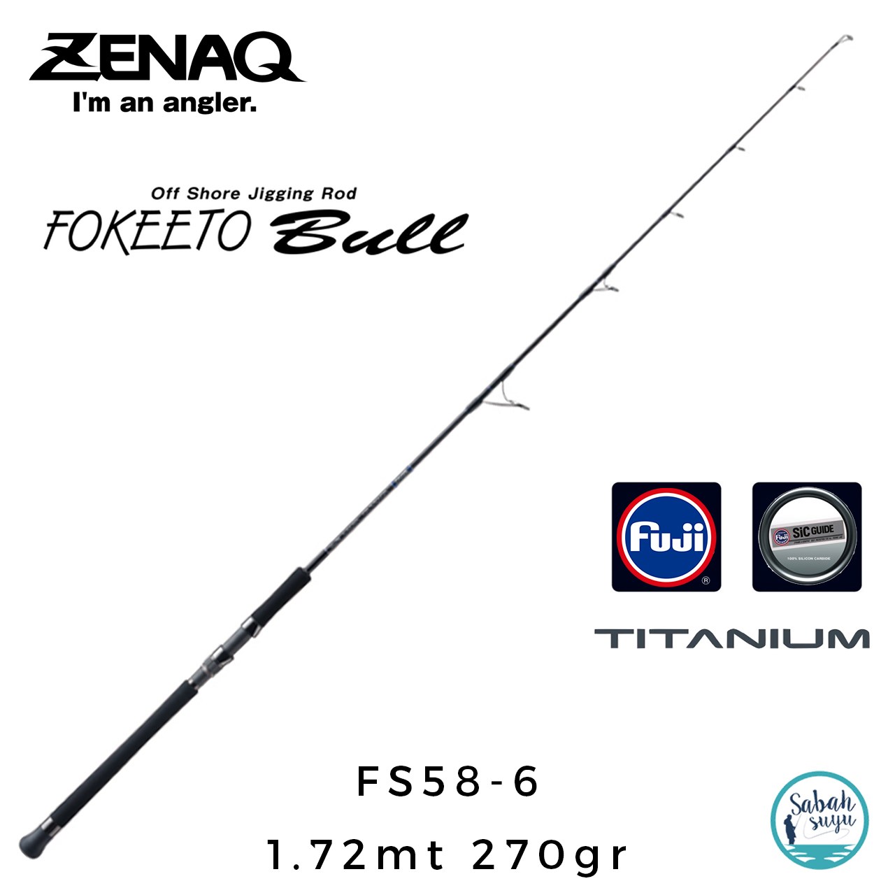 Zenaq Fokeeto Bull FS58-6 172cm 270gr Jigging Kamış