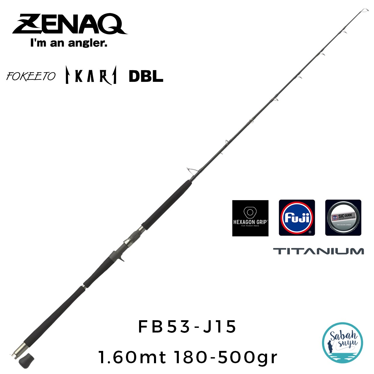Zenaq Fokeeto DBL FB53-J15 İkari 1.60mt 180-500gr (1P) Tetikli Jigging Kamış