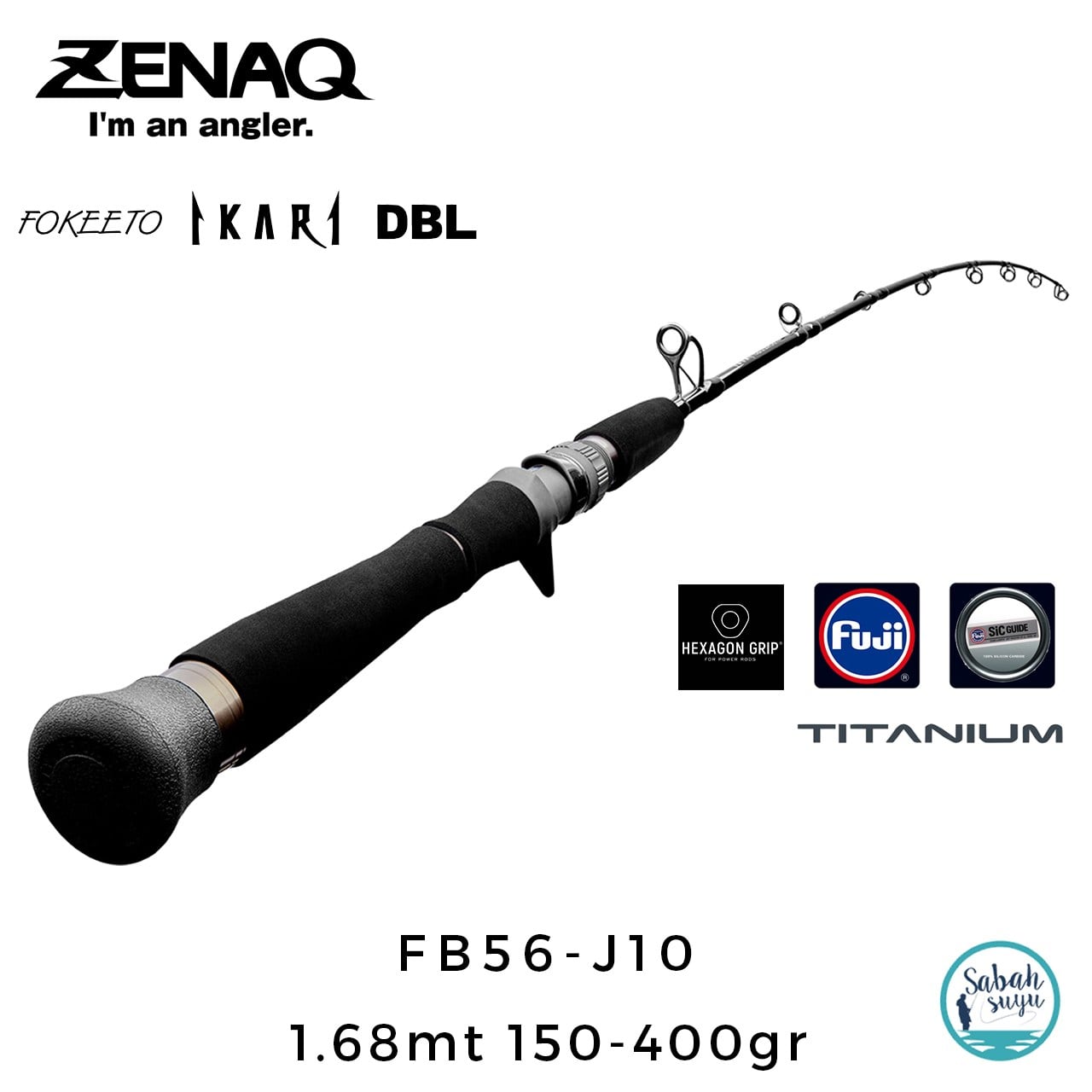 Zenaq Fokeeto DBL FB56-J10 İkari 1.68mt 150-400gr (1P) Tetikli Jigging Kamış