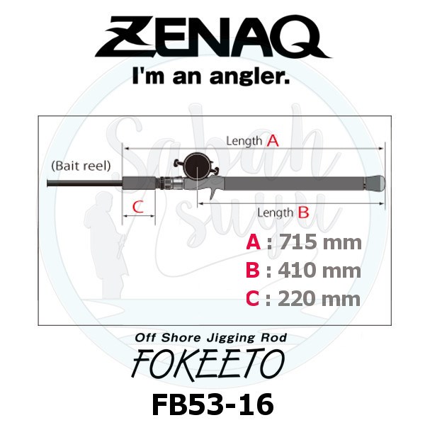 Zenaq Fokeeto FB53-16 160cm 500gr Tetikli Jigging Kamış