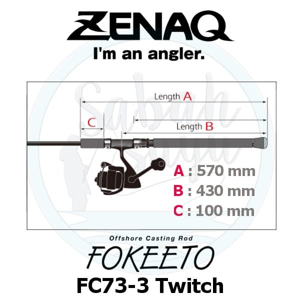 Zenaq Fokeeto FC73-3 Twitch 221cm 15-80gr Offshore Casting Kamış