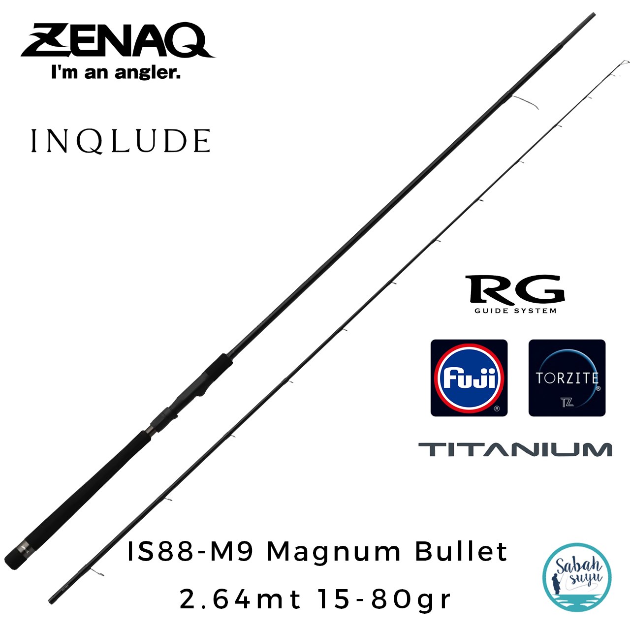 Zenaq Inqlude IS88-M9 Magnum Bullet (RG) 2.64mt 15-80gr (2P) Spin Kamış