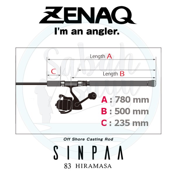 Zenaq Sinpaa 83 Hiramasa 252cm 65-130gr Offshore Casting Popping Kamış