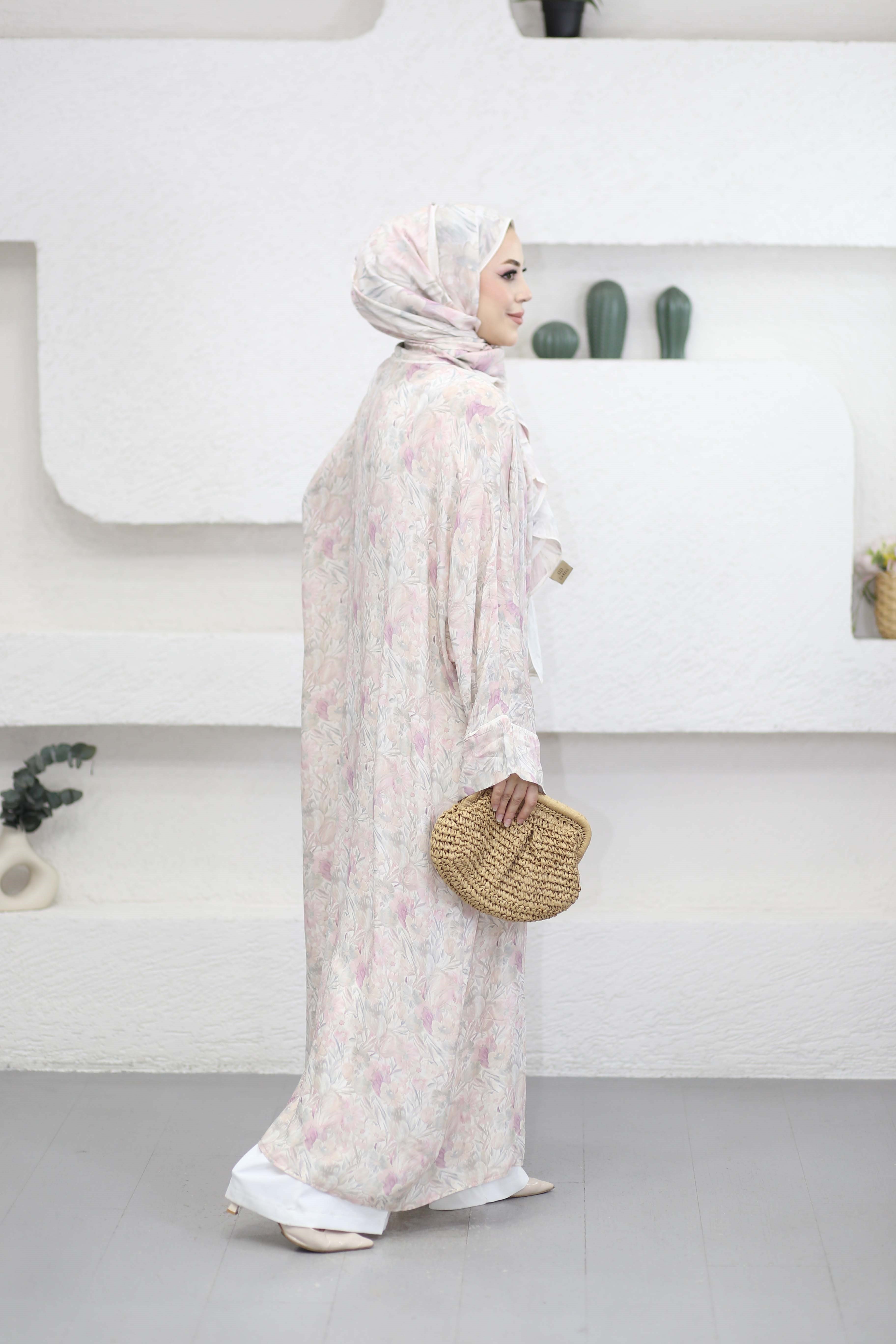 Rosin Floş Abaya Pembe 9471