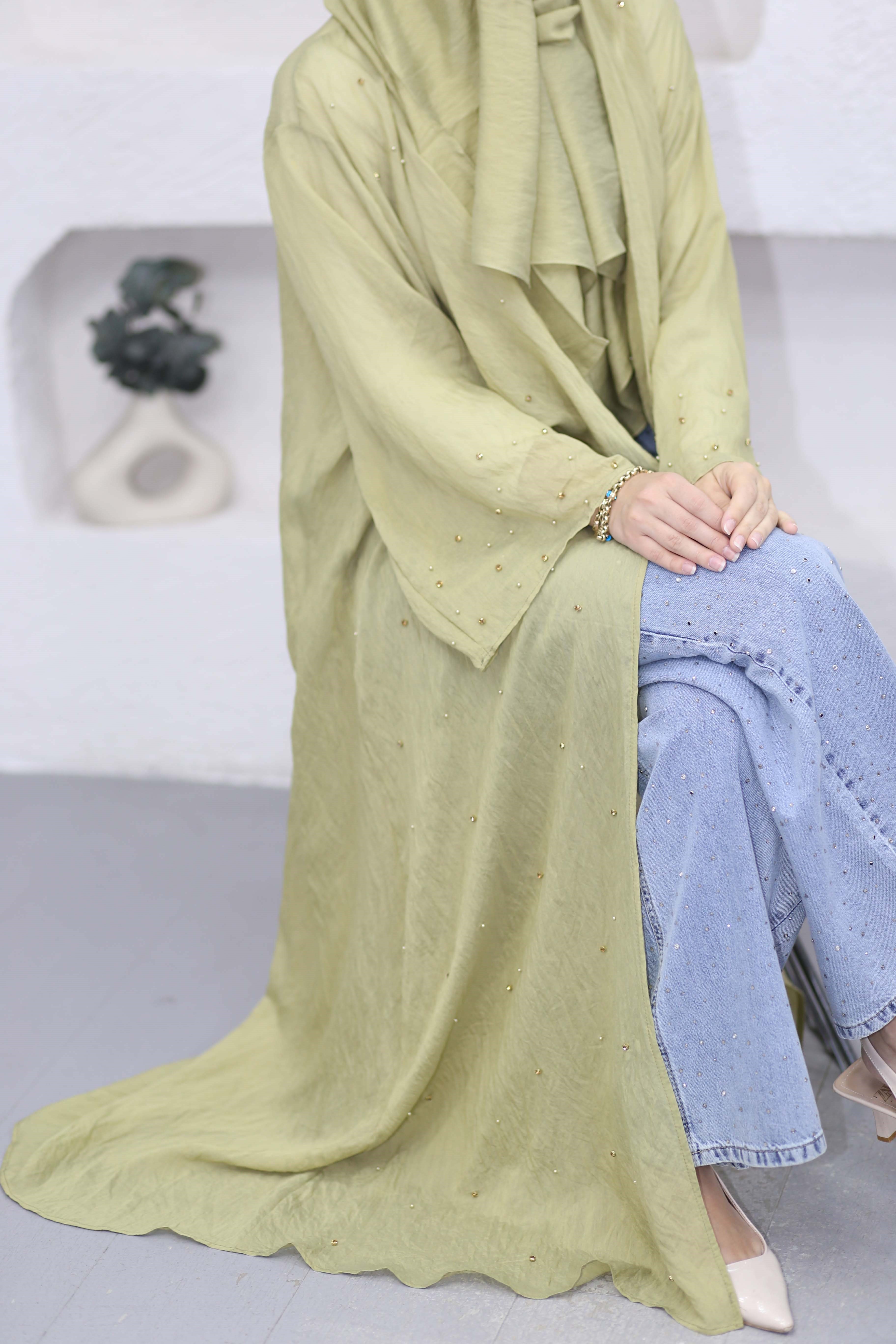 Peri Abaya Yeşil 26130