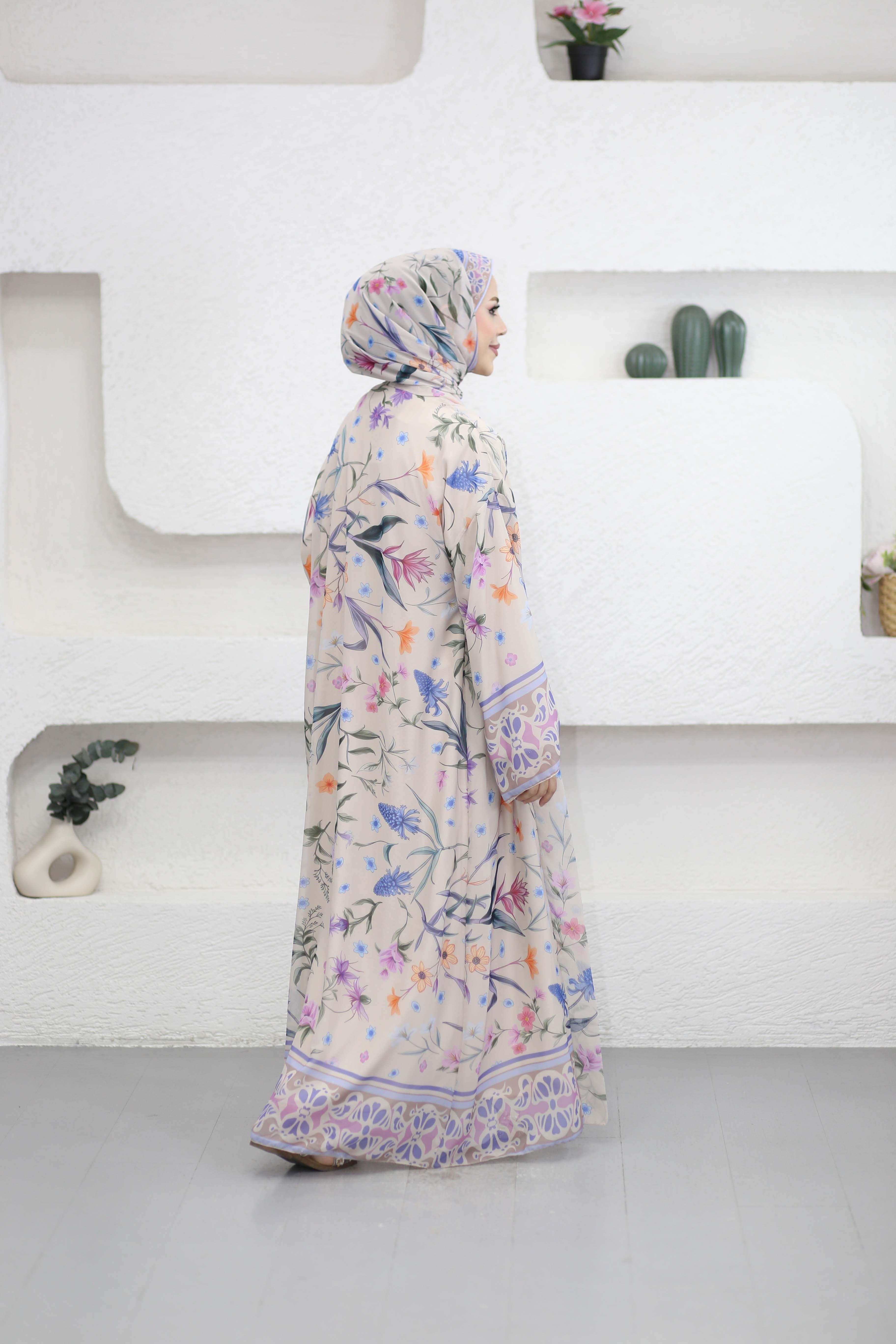 Dinala Abaya Bej 2906