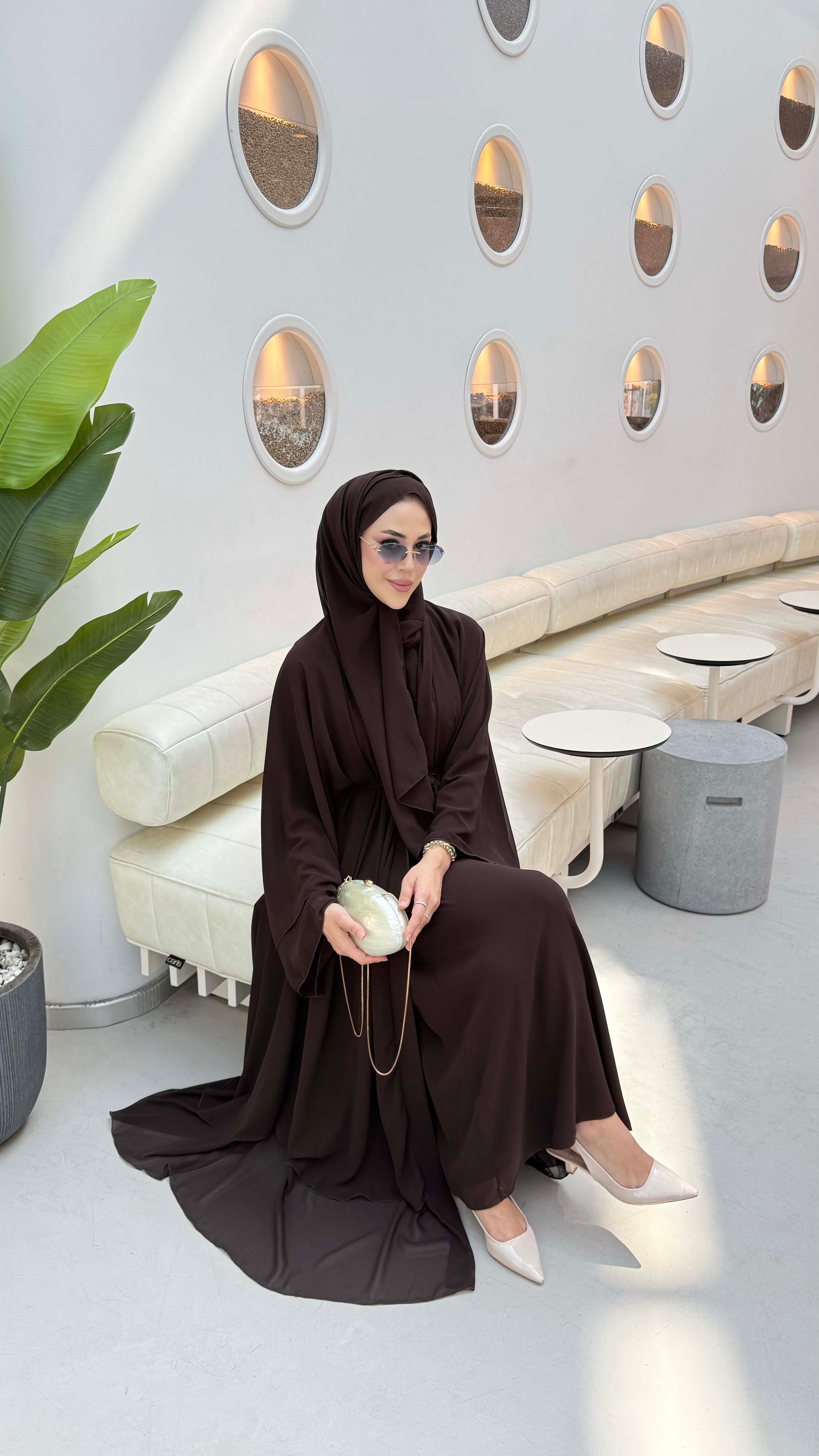 Moka Abaya Kahverengi 9131