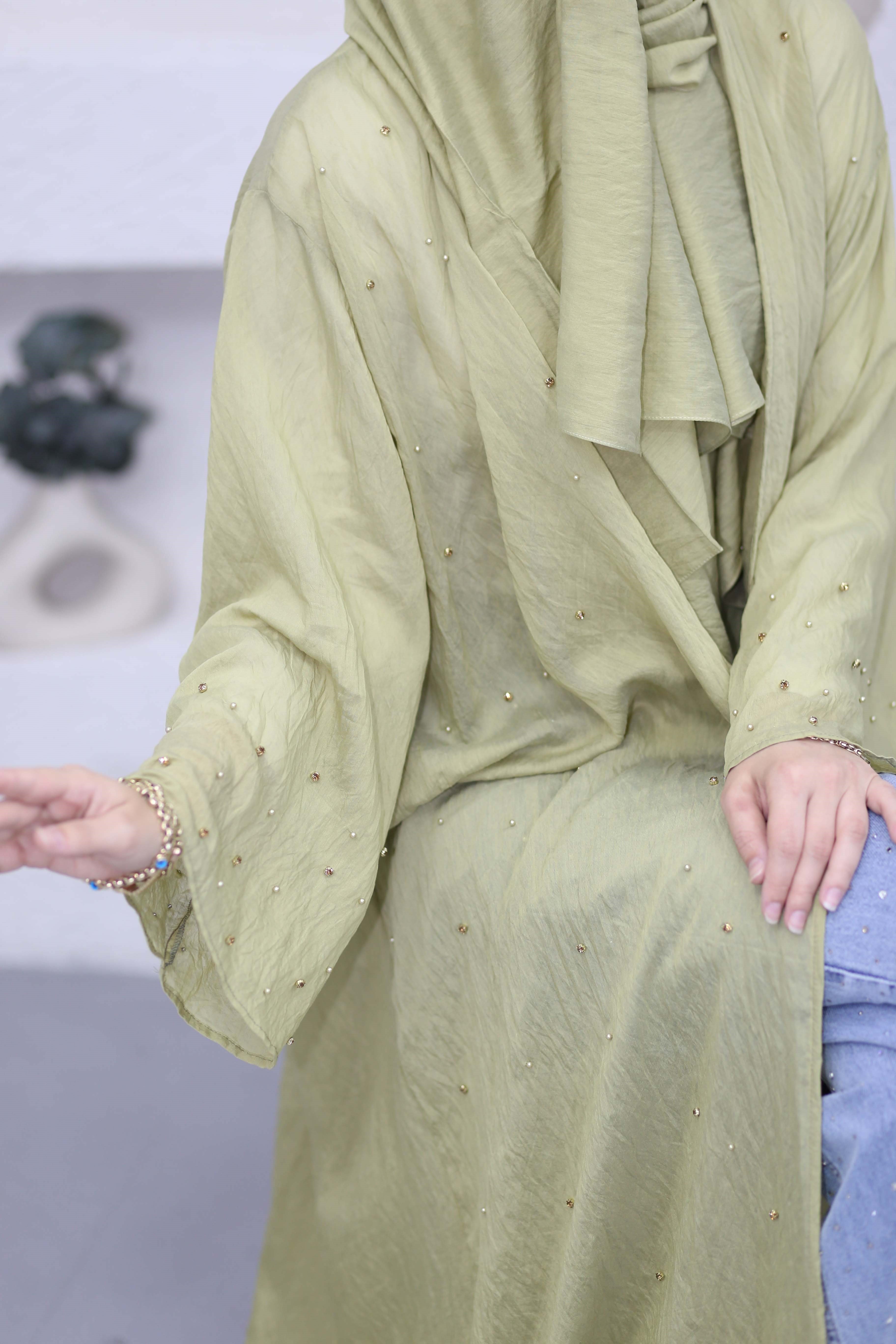 Peri Abaya Yeşil 26130
