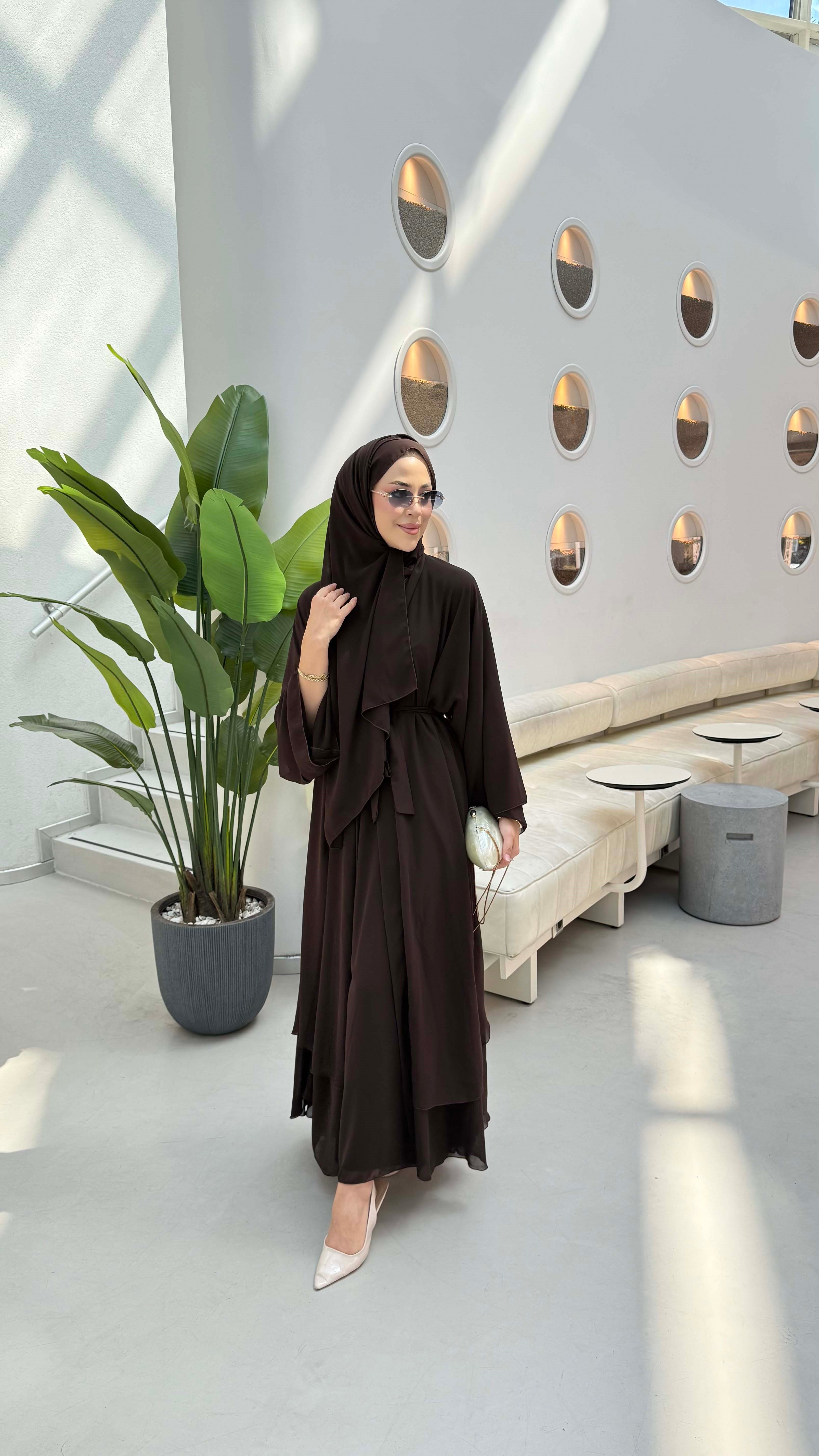 Moka Abaya Kahverengi 9131