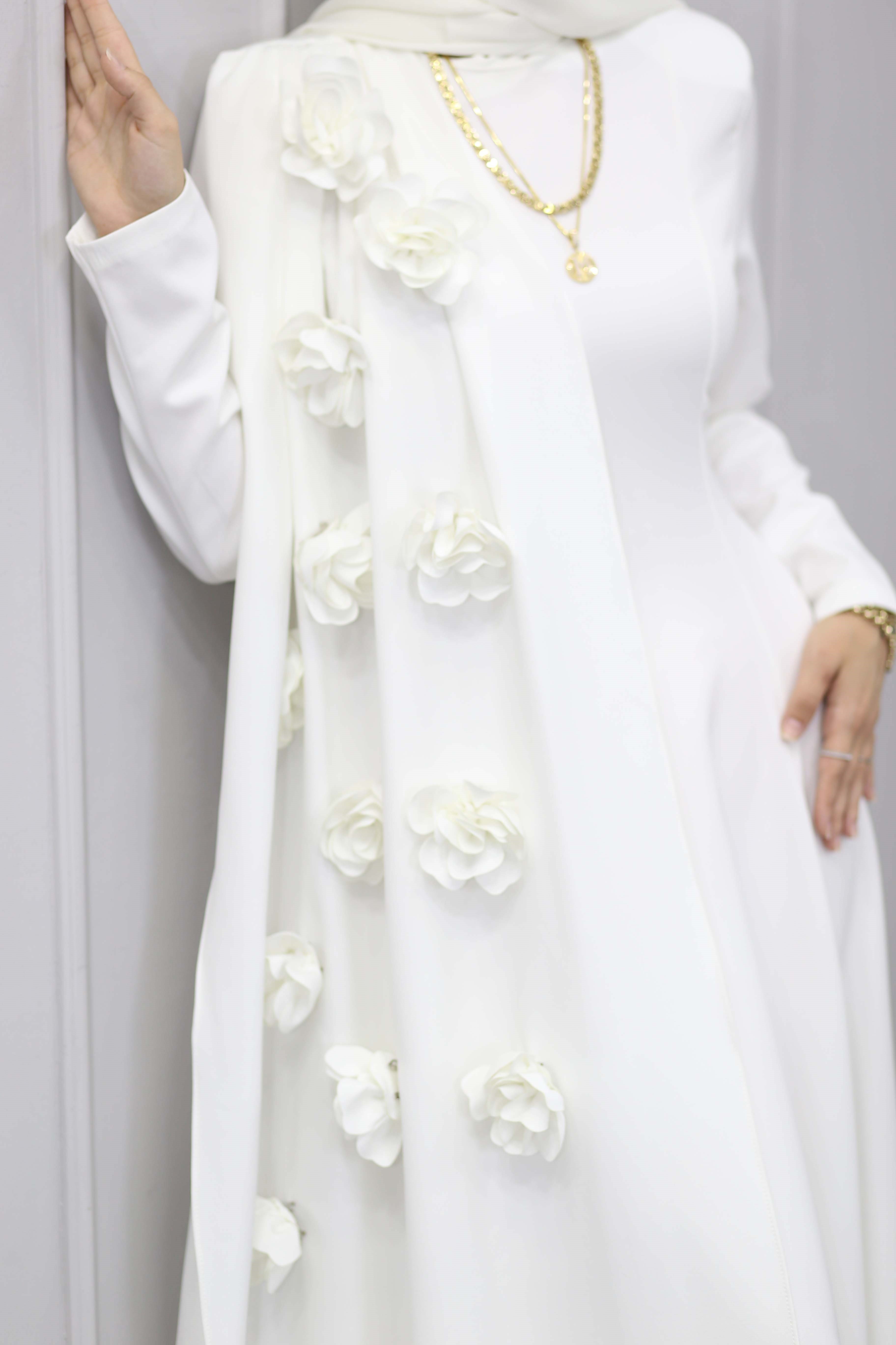 Rosa Elbise Beyaz 8331