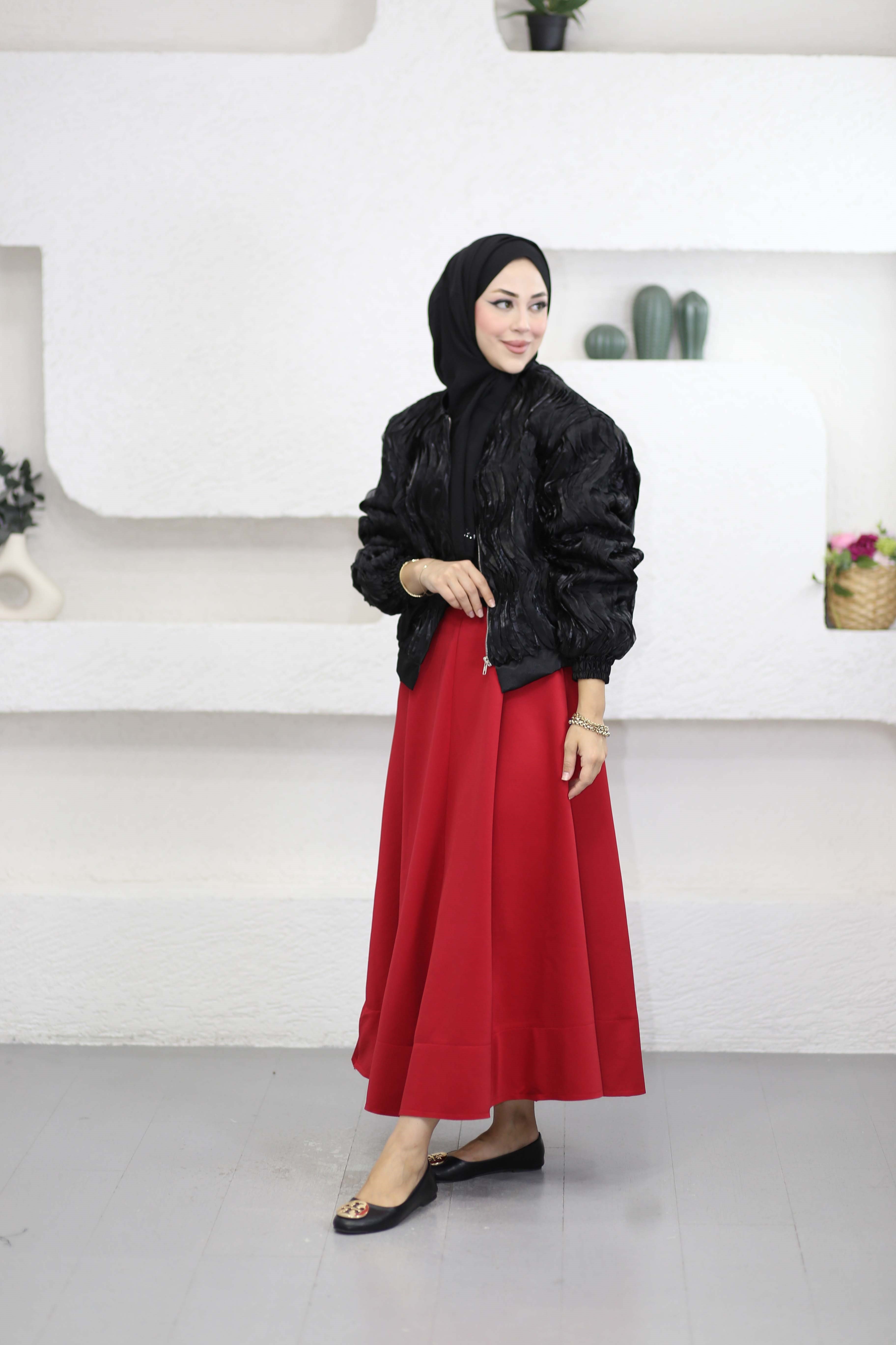 Bomber Tasarım Ceket Siyah 7018