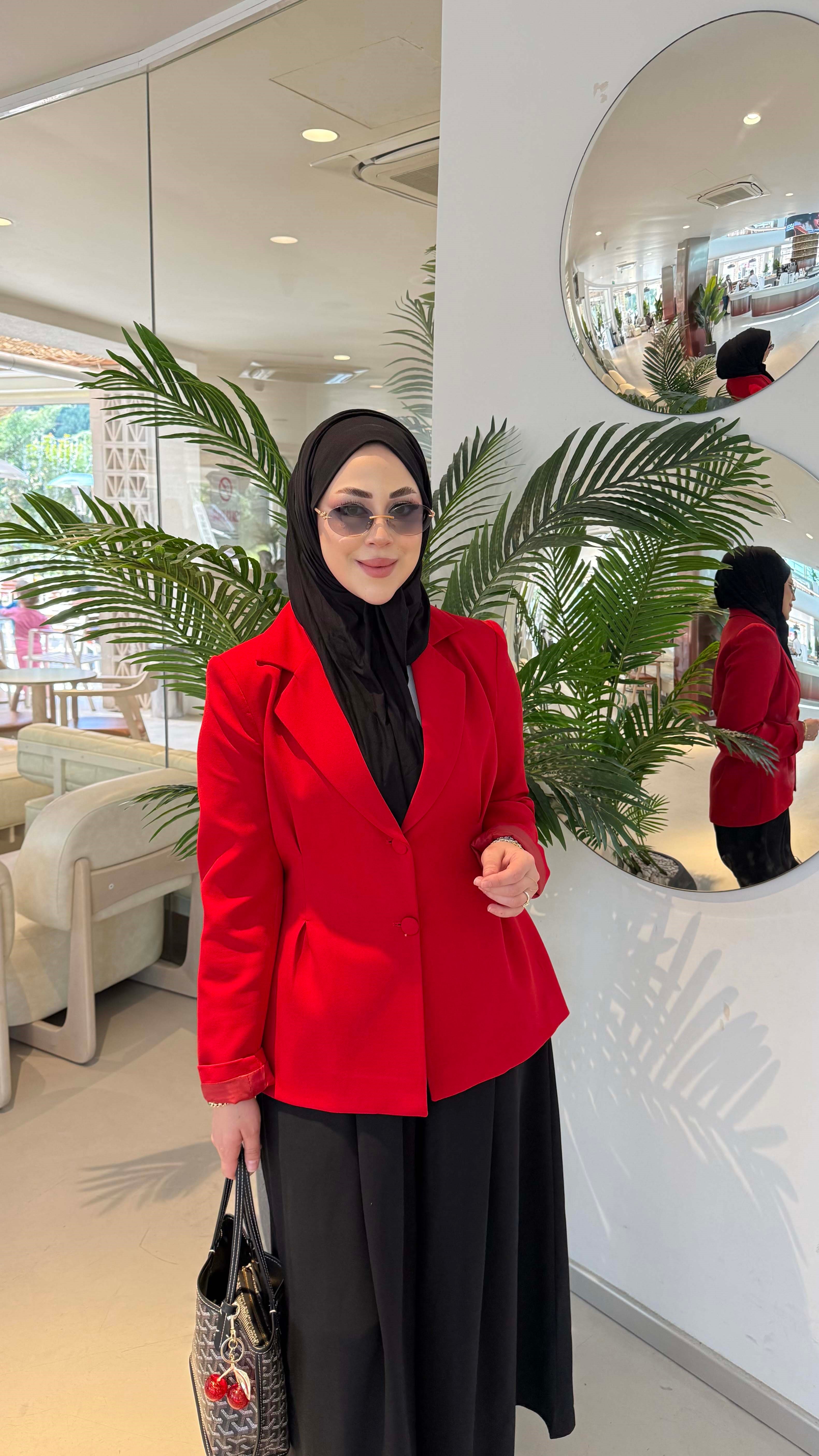 Pensli Blazer Ceket Kırmızı 6048
