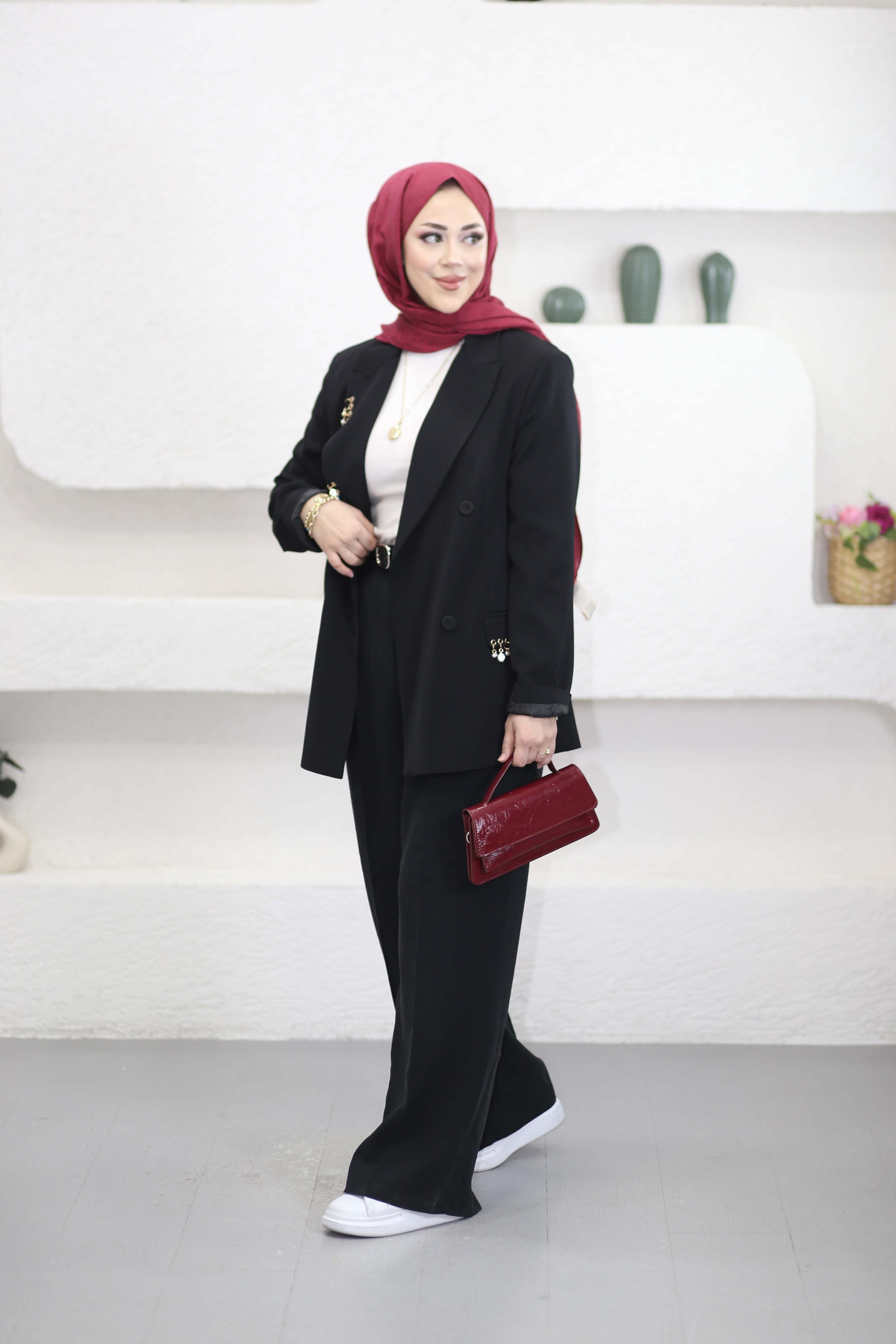Küpeli Ceket Siyah 58075