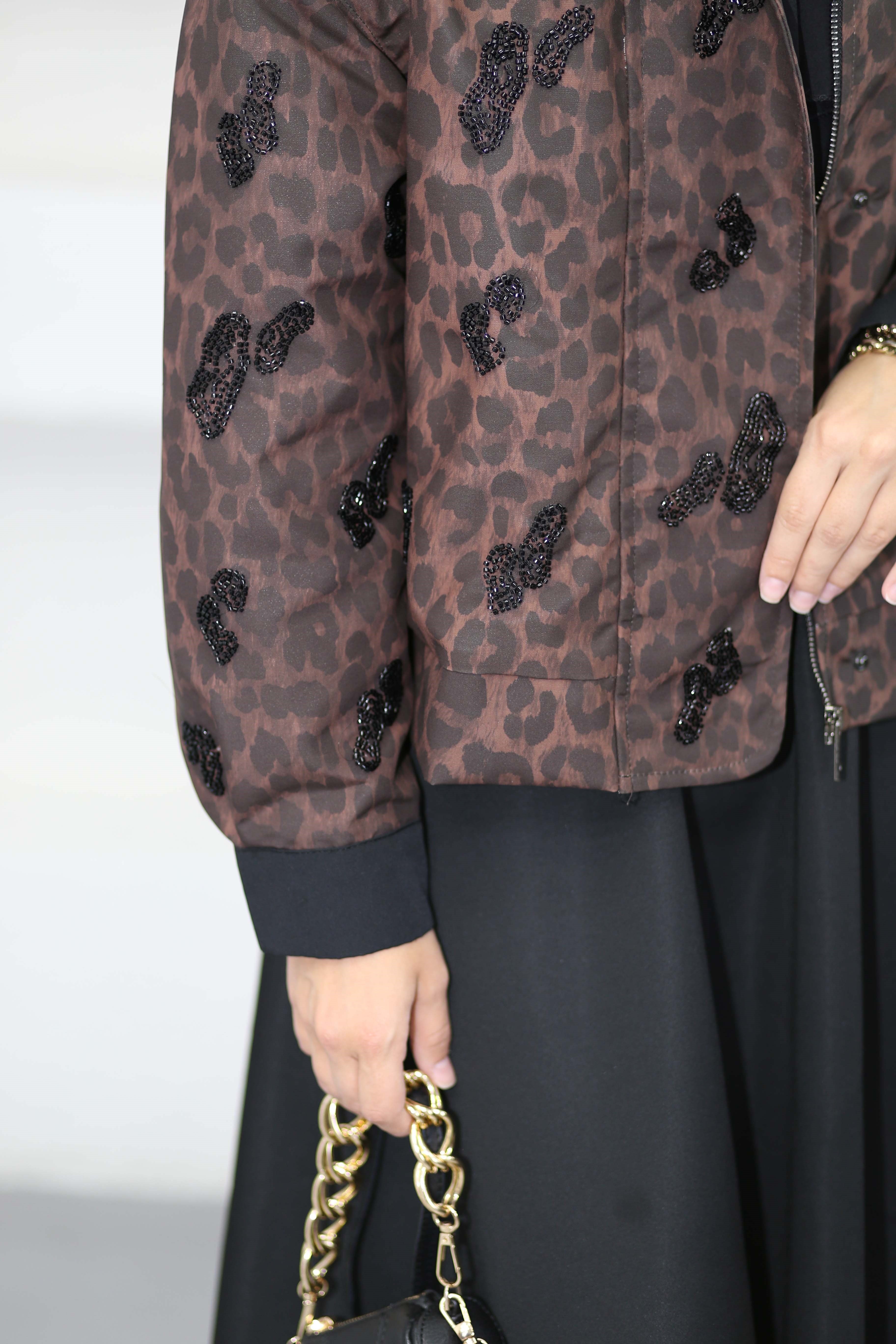 Leopar Desen Nakışlı Ceket Leopar Desen 37664
