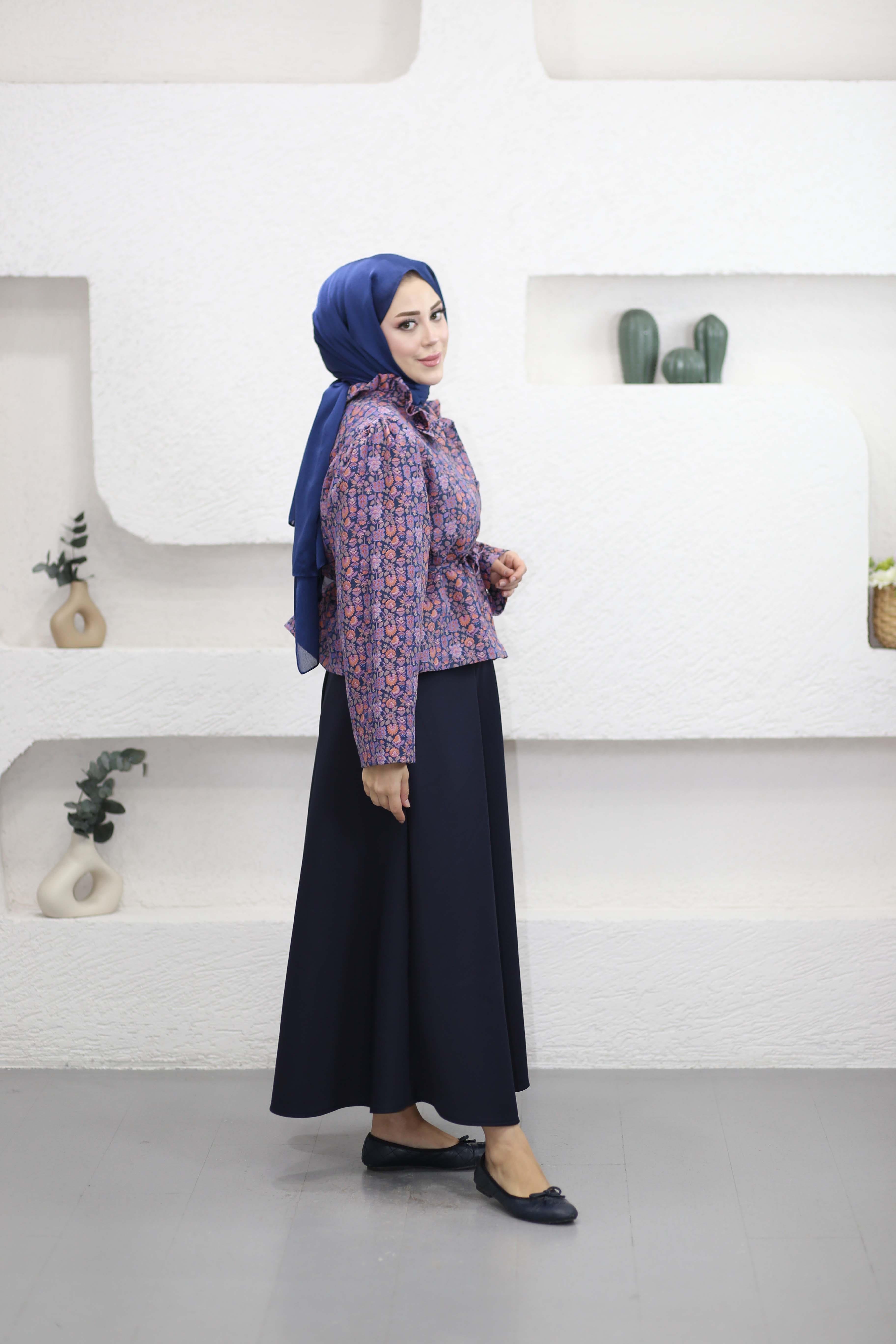 Velin Jakar Ceket Lila 8022