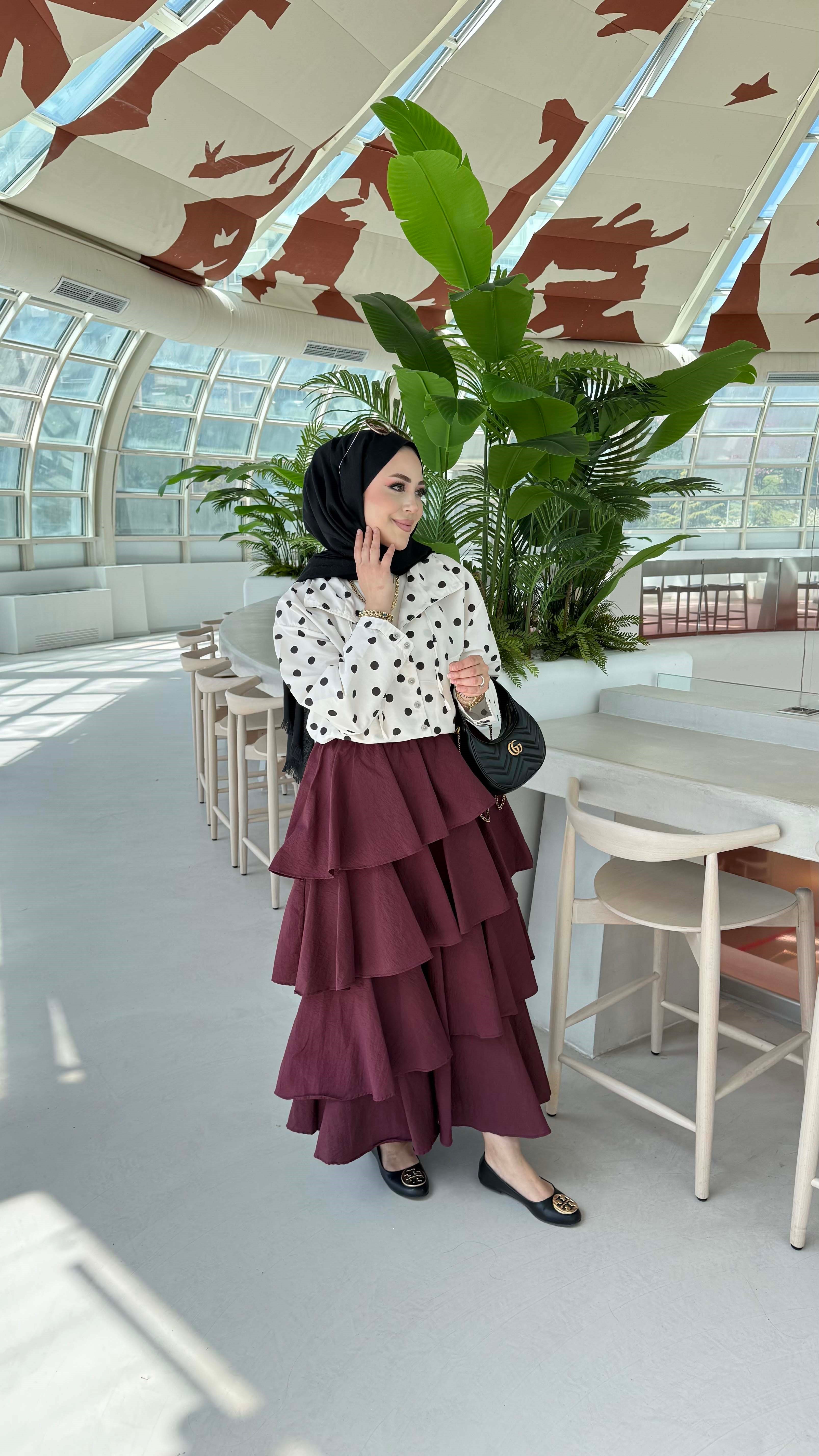 Puantiye Baskılı Ceket Ekru 23026