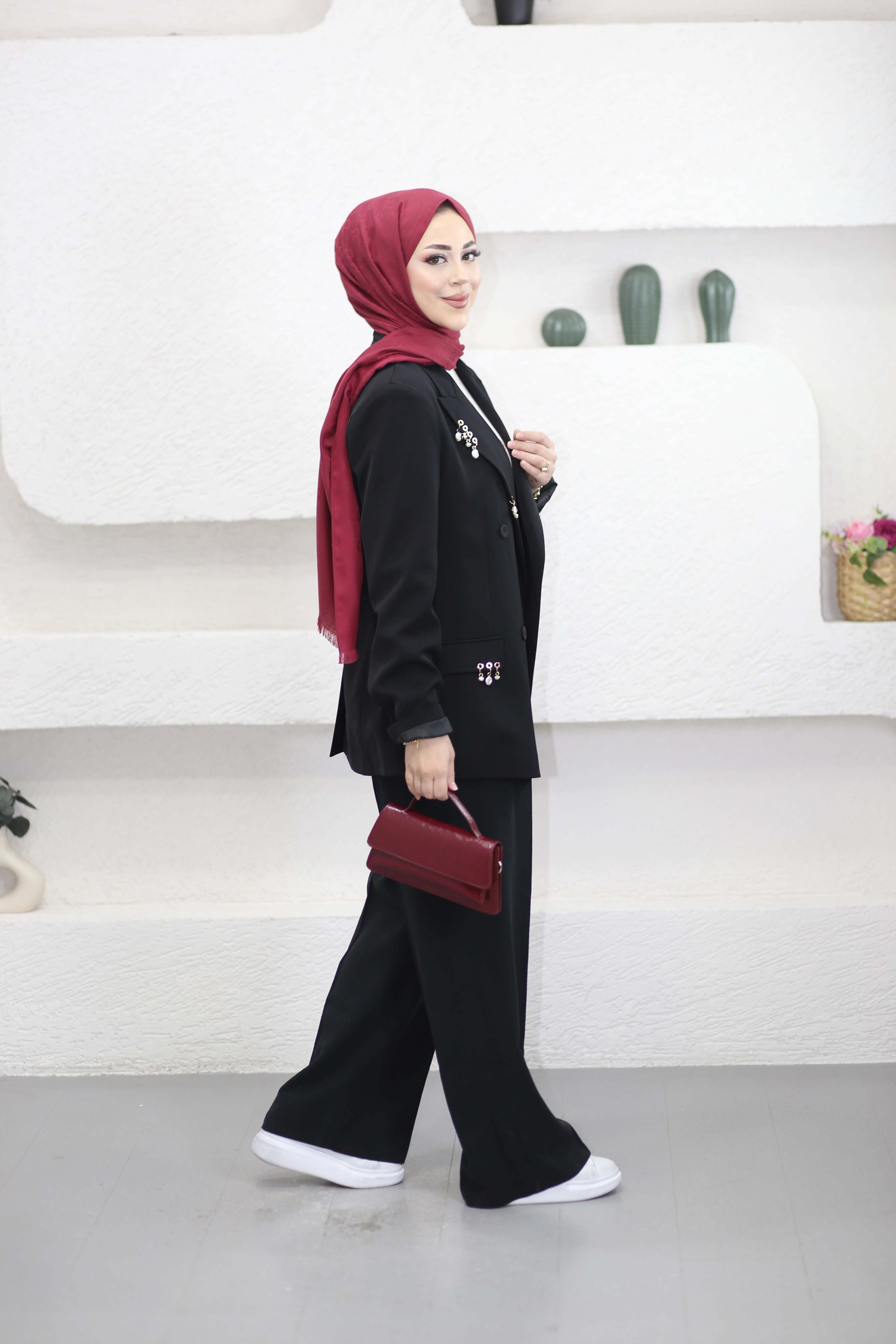 Küpeli Ceket Siyah 58075