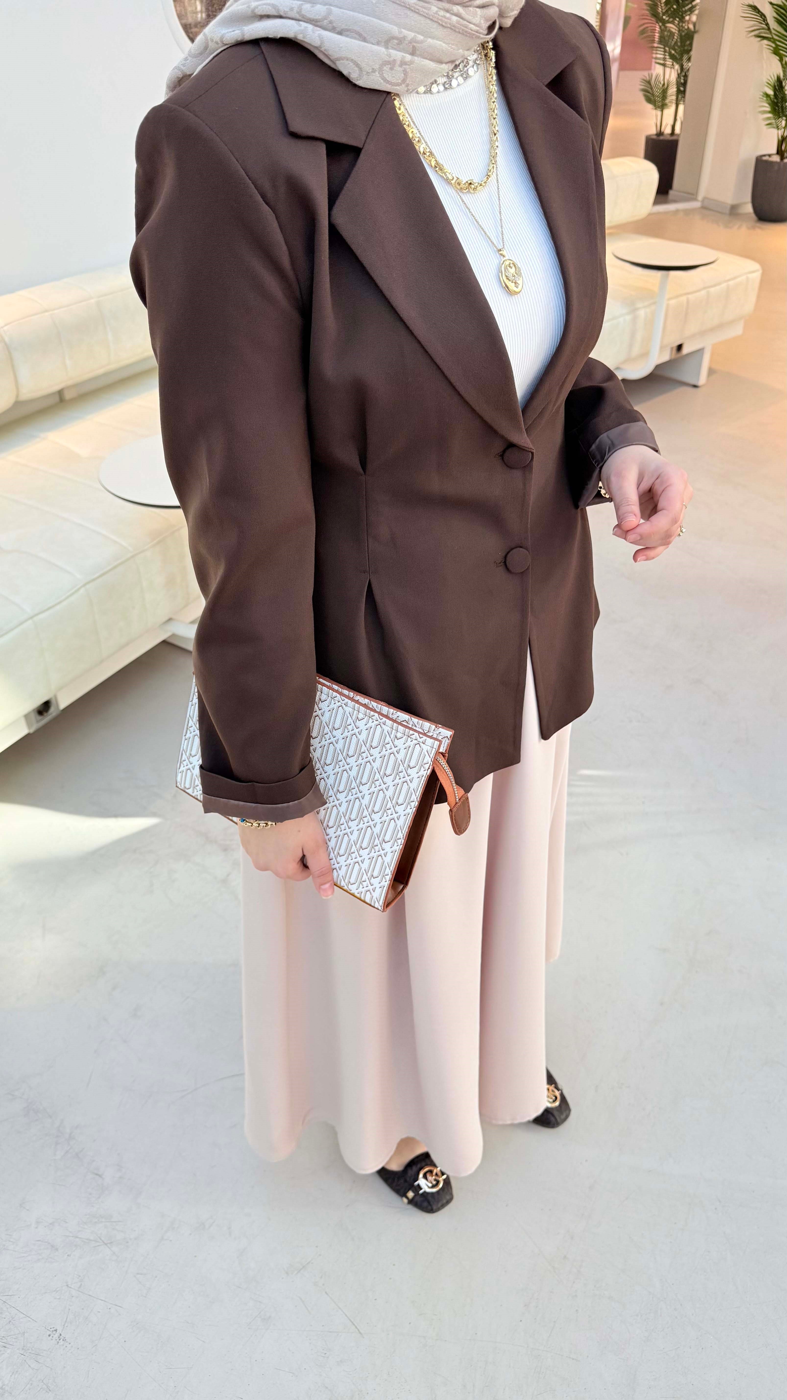 Pensli Blazer Ceket Kahverengi 6048