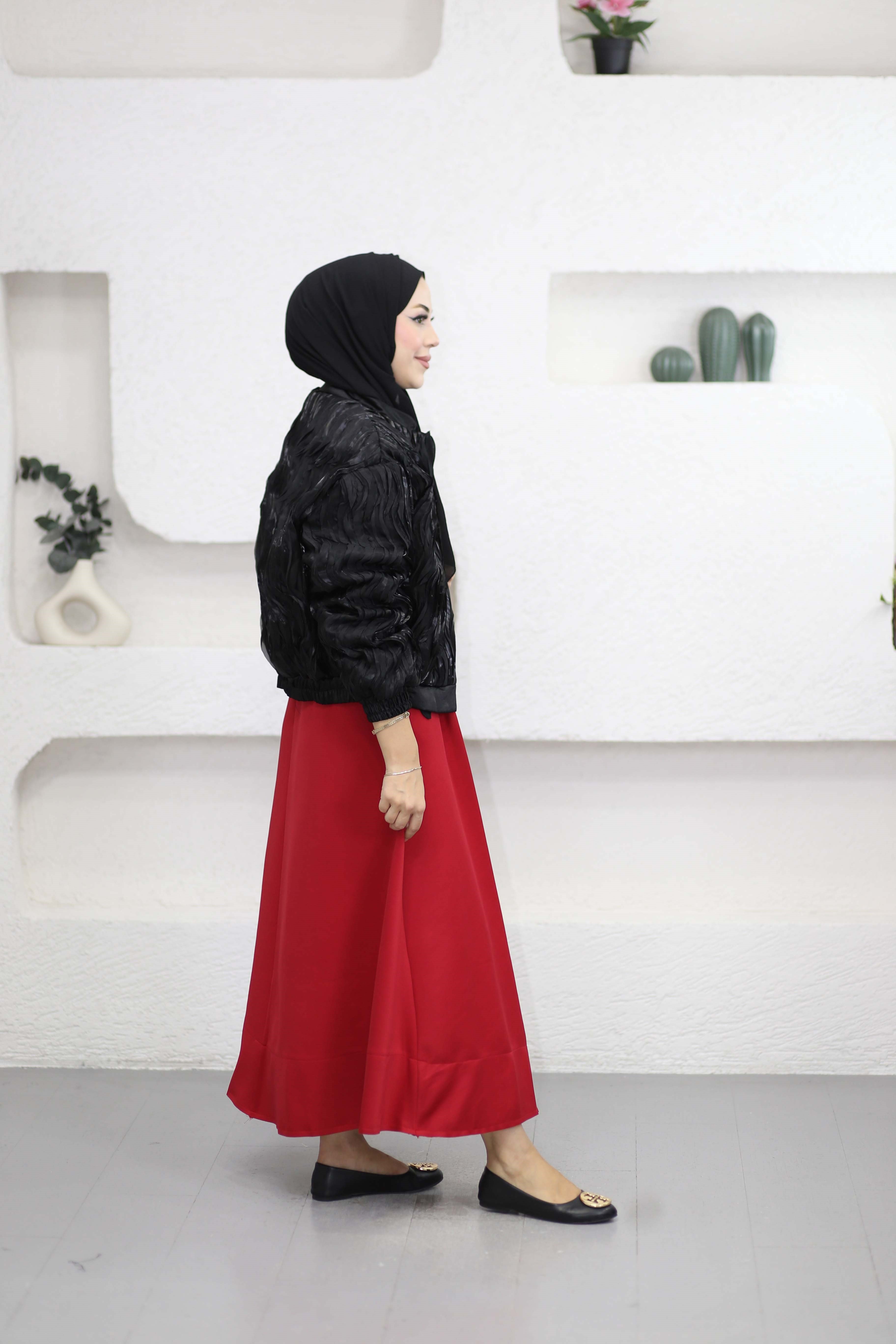 Bomber Tasarım Ceket Siyah 7018