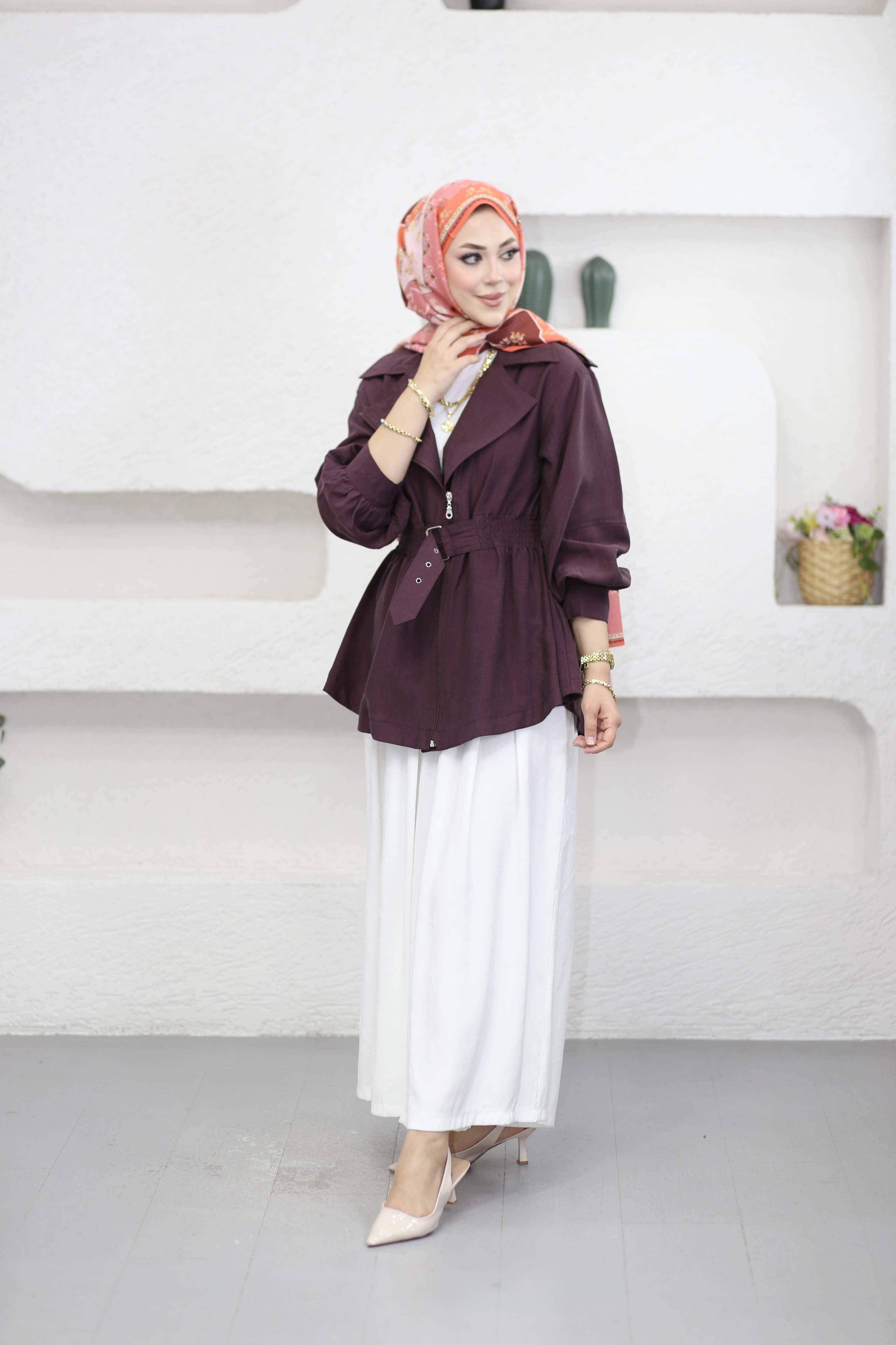 Sany Ceket Bordo 7364
