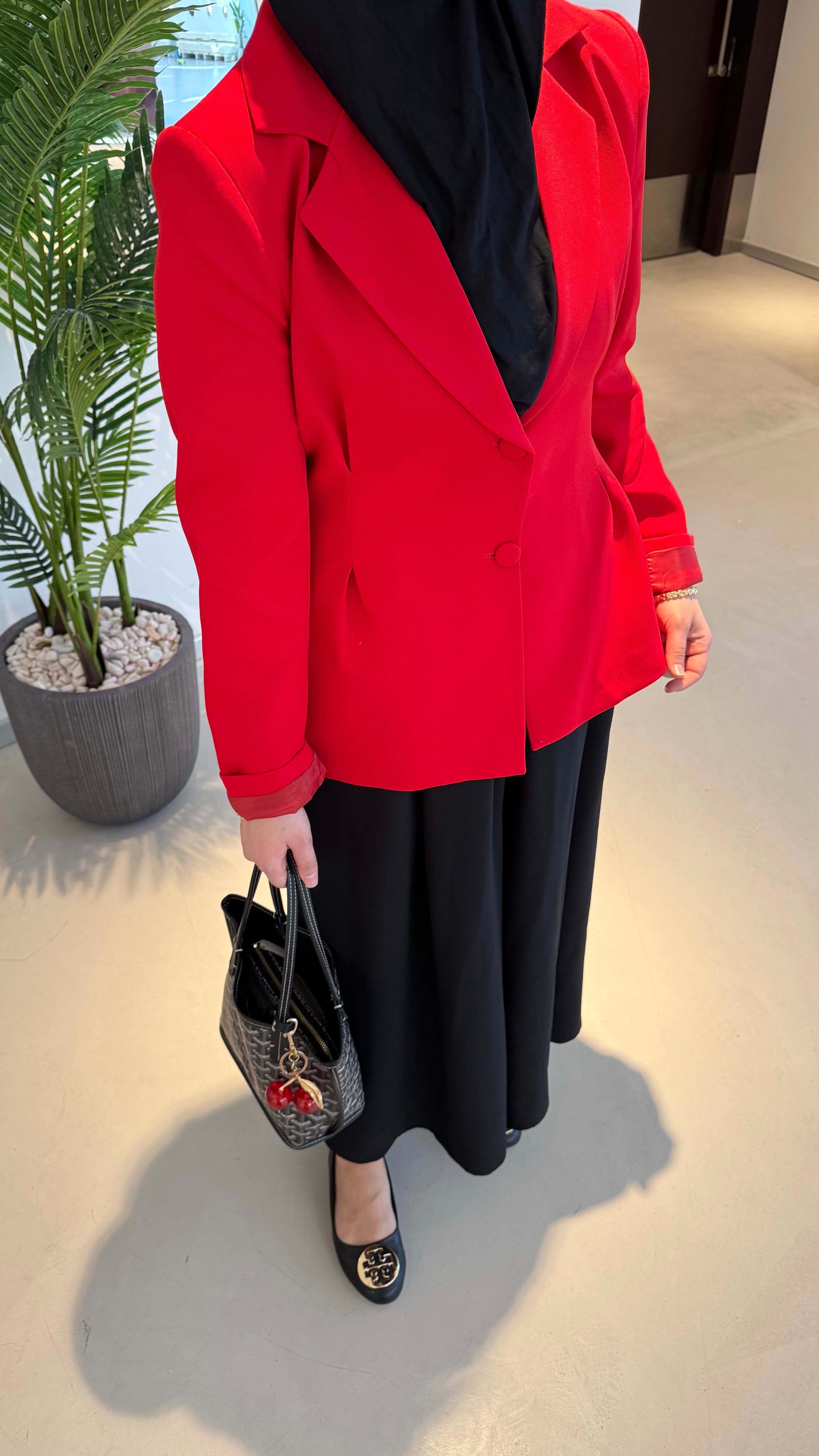 Pensli Blazer Ceket Kırmızı 6048