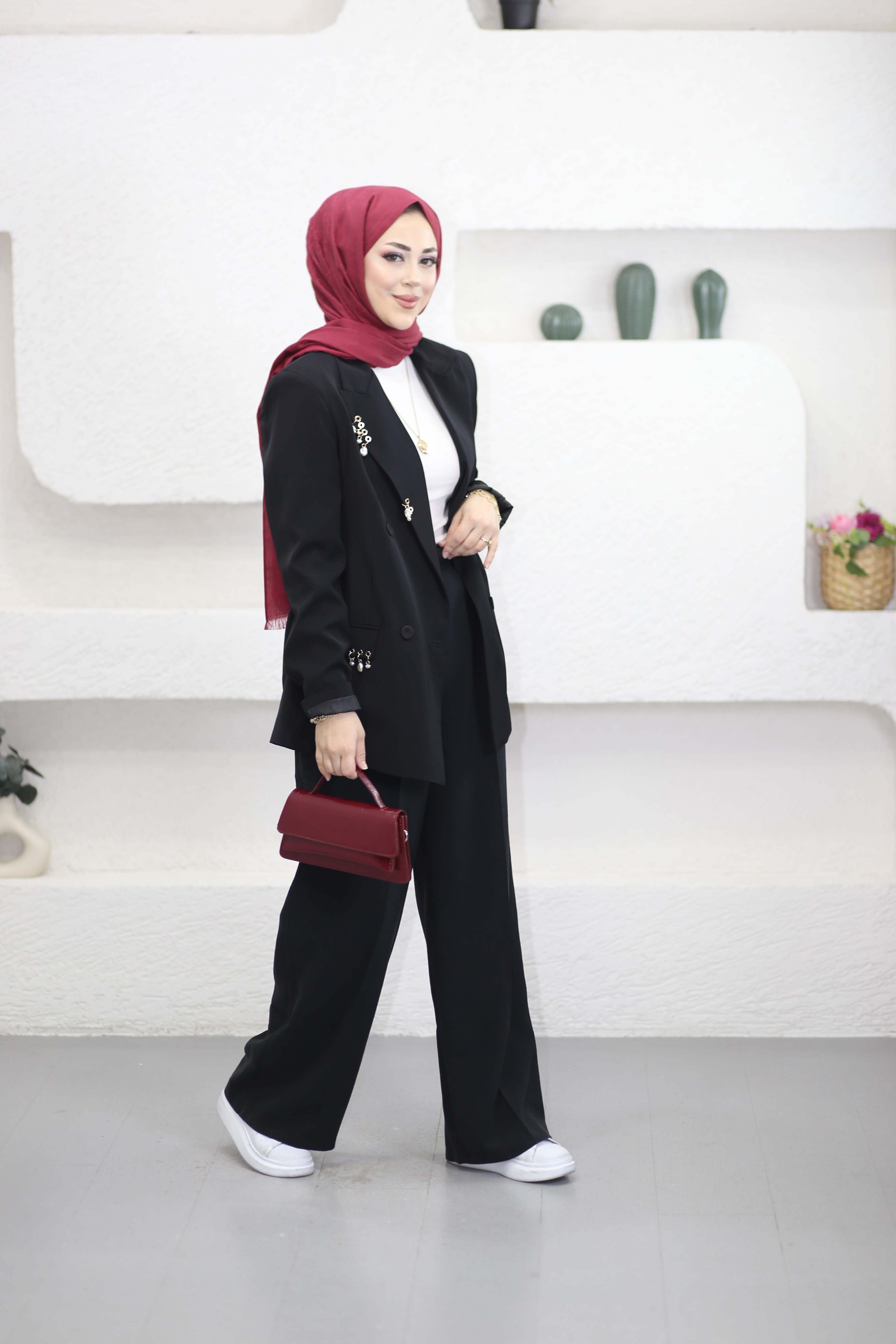 Küpeli Ceket Siyah 58075