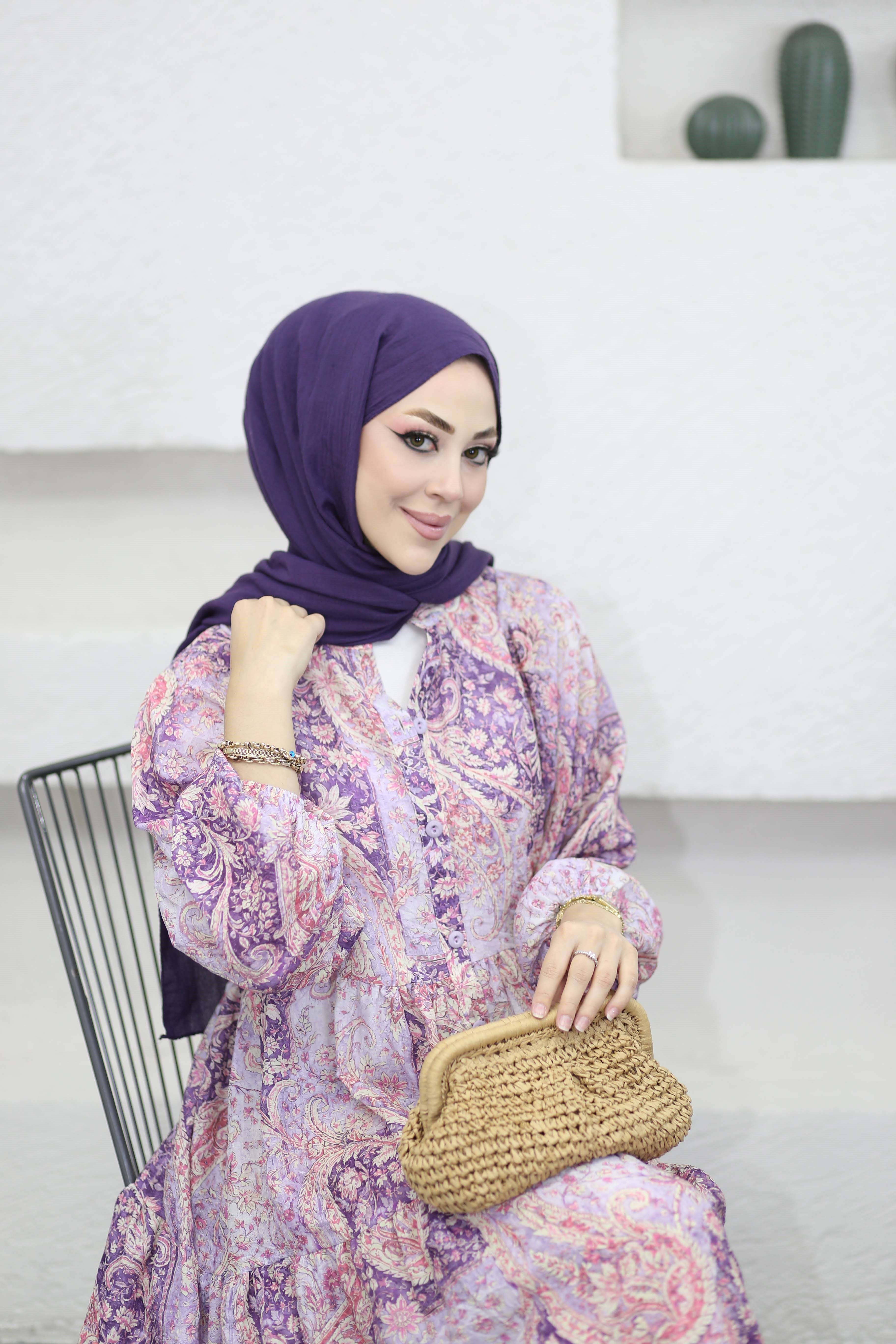 Babil Elbise Lila 5014