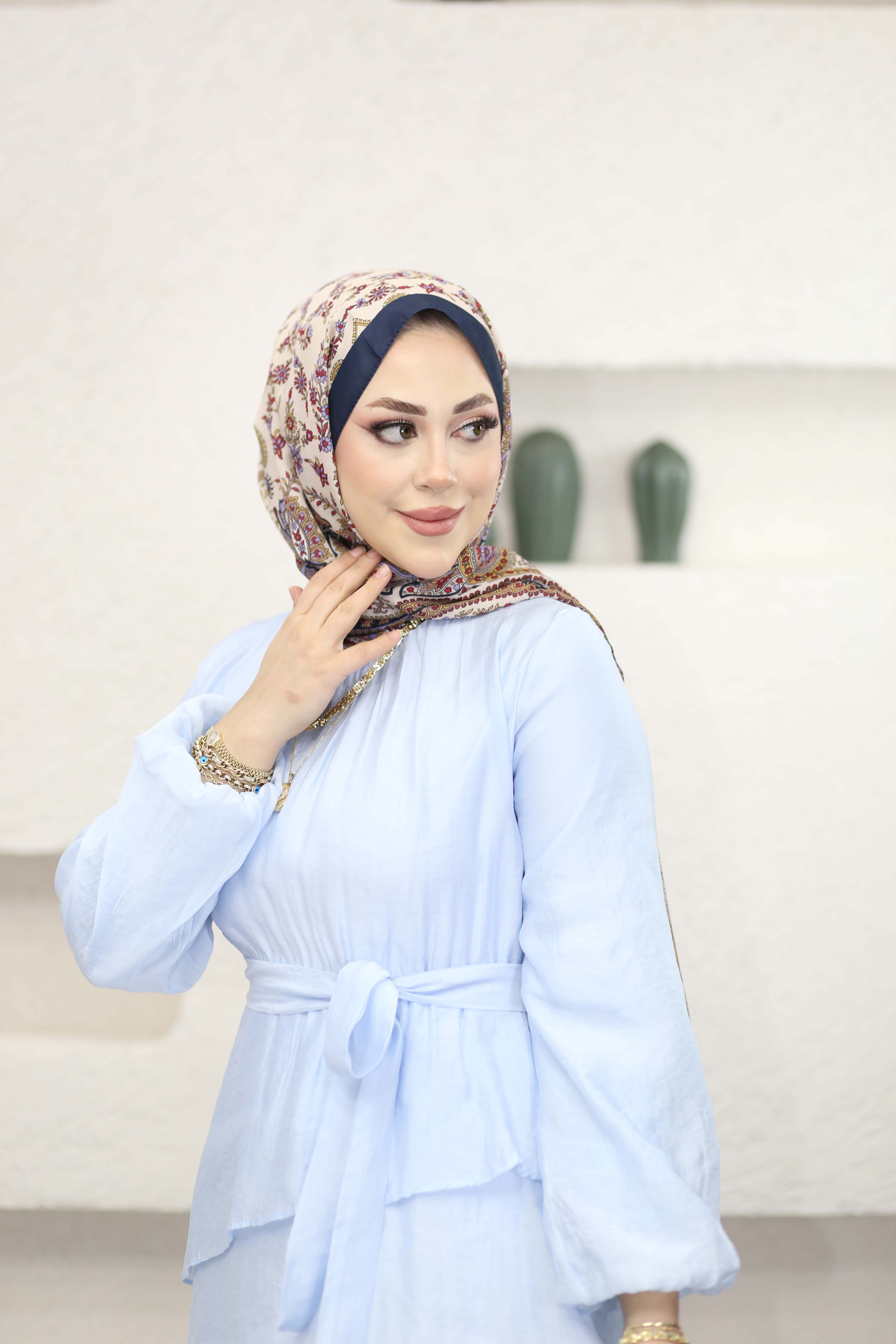 Kat kat Elbise Bebe Mavi 1643
