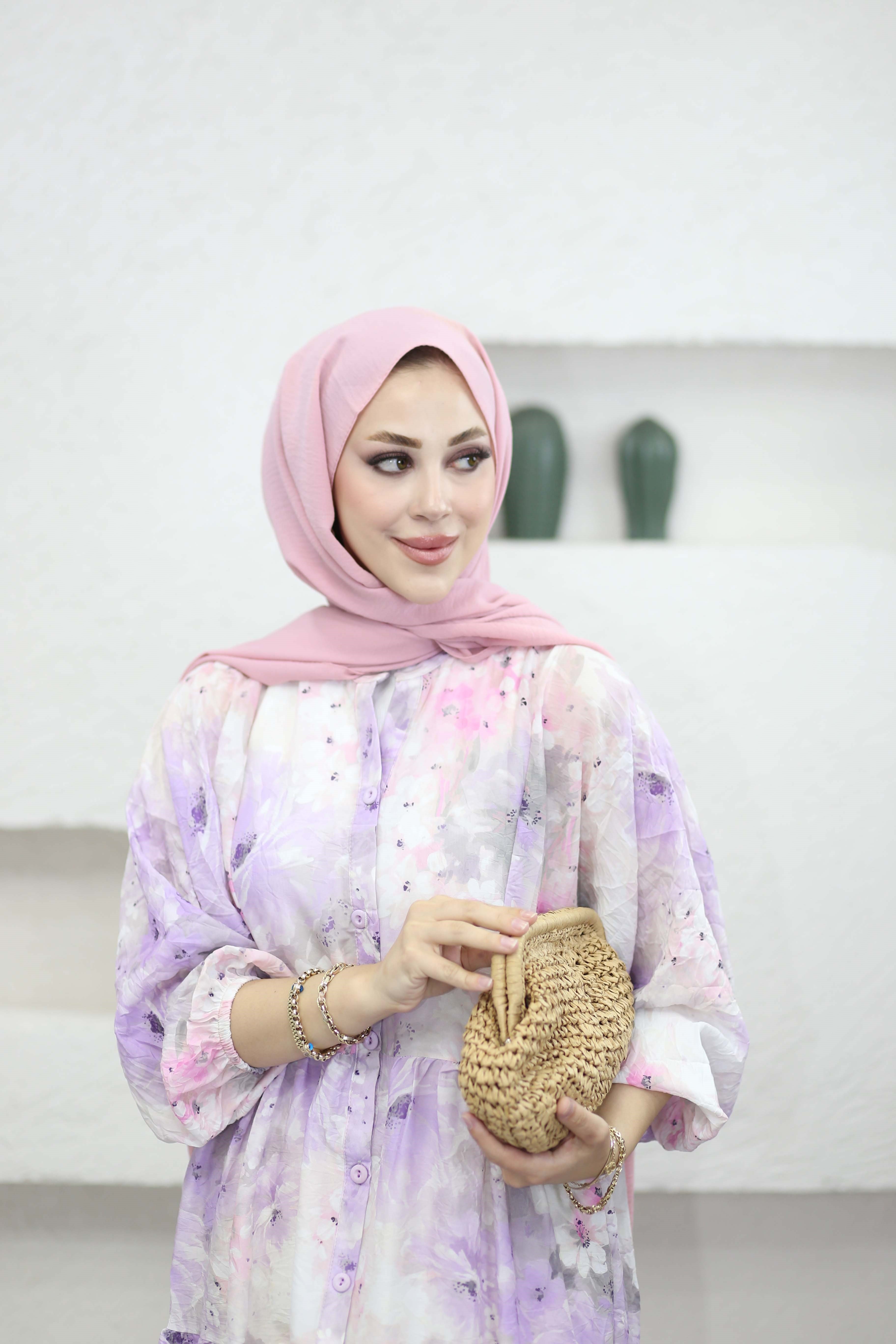 Harika Elbise Lila 9107