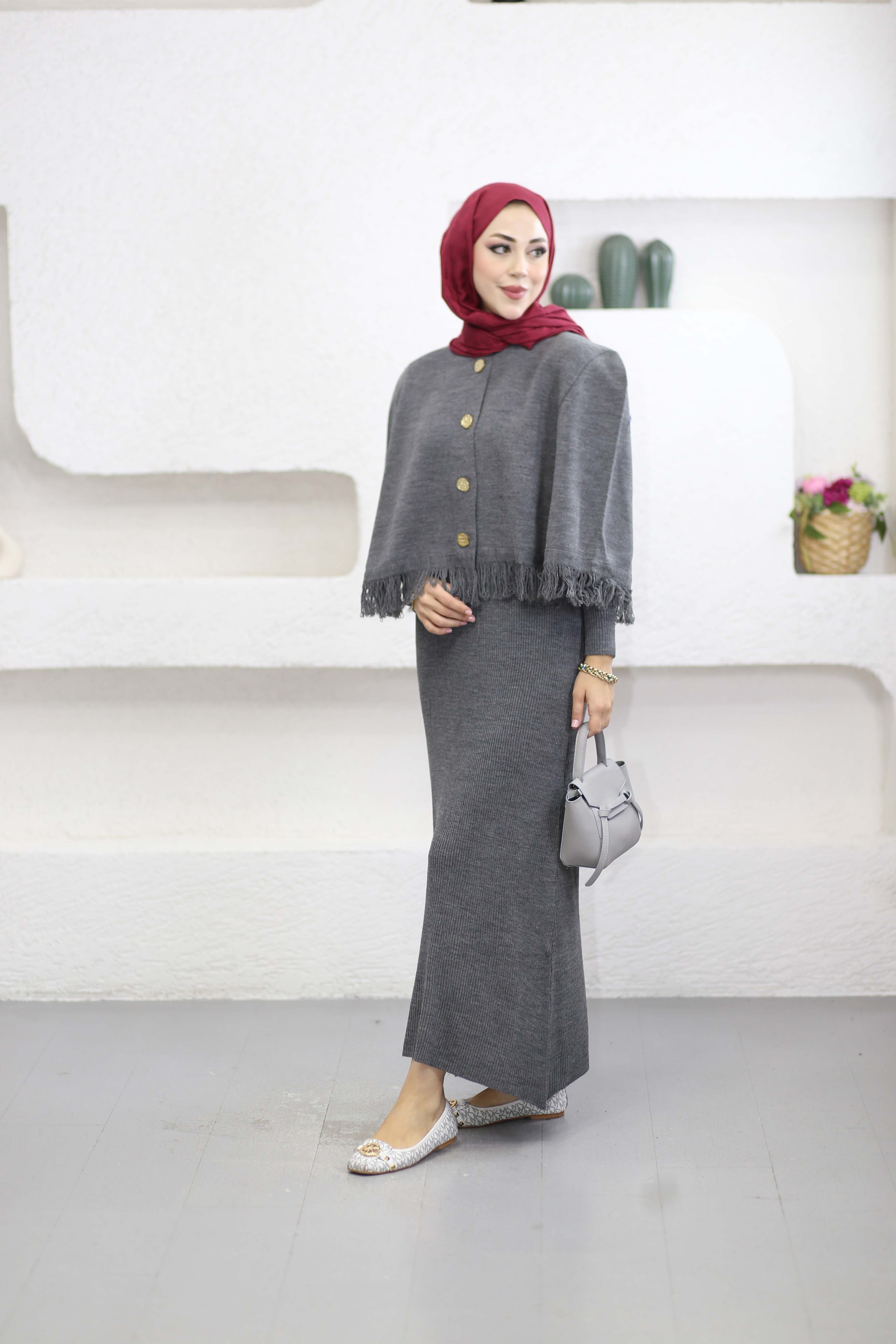 Saldo Ceketli Elbise Gri 25880