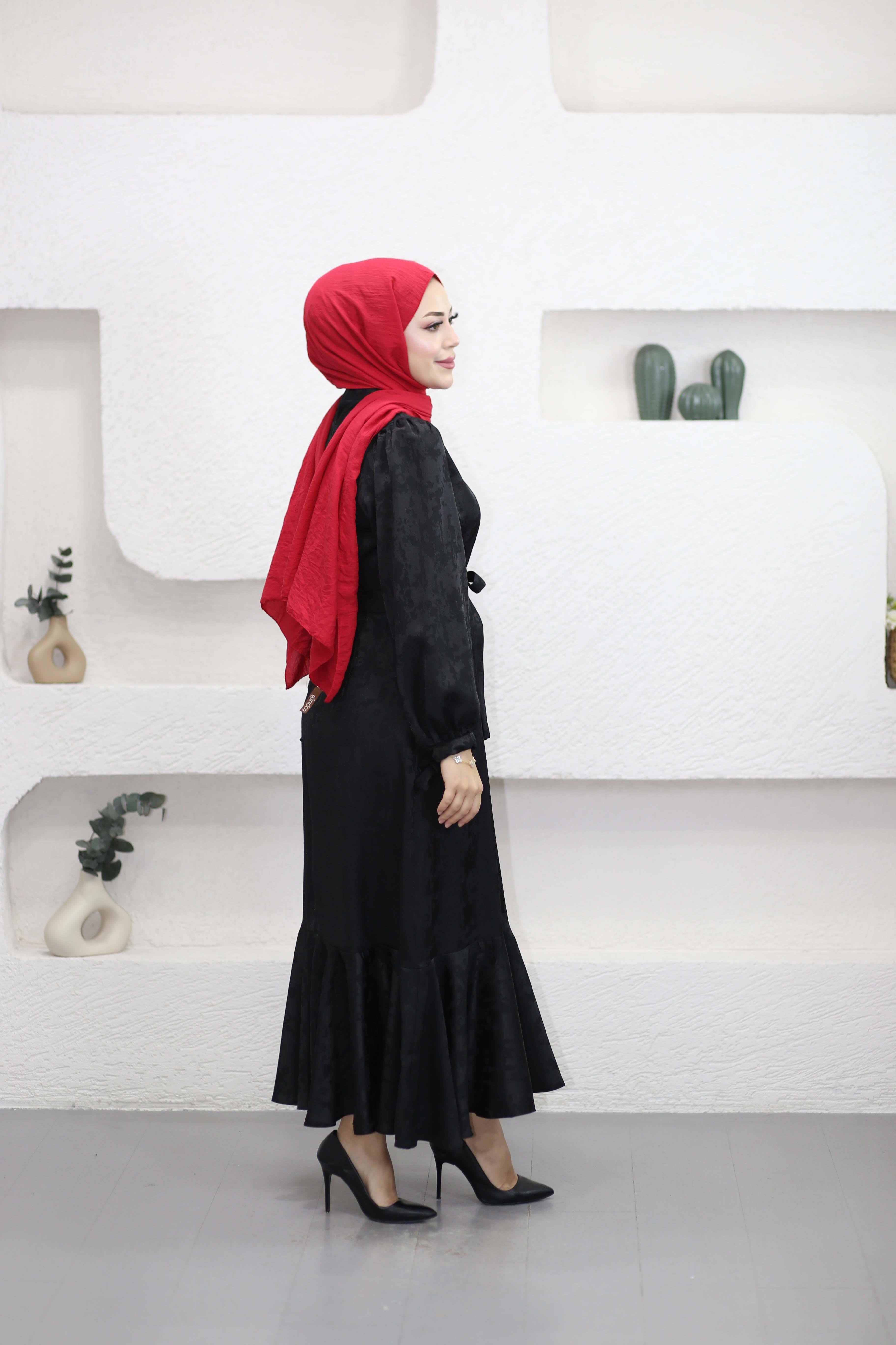Servet Elbise Siyah 6100