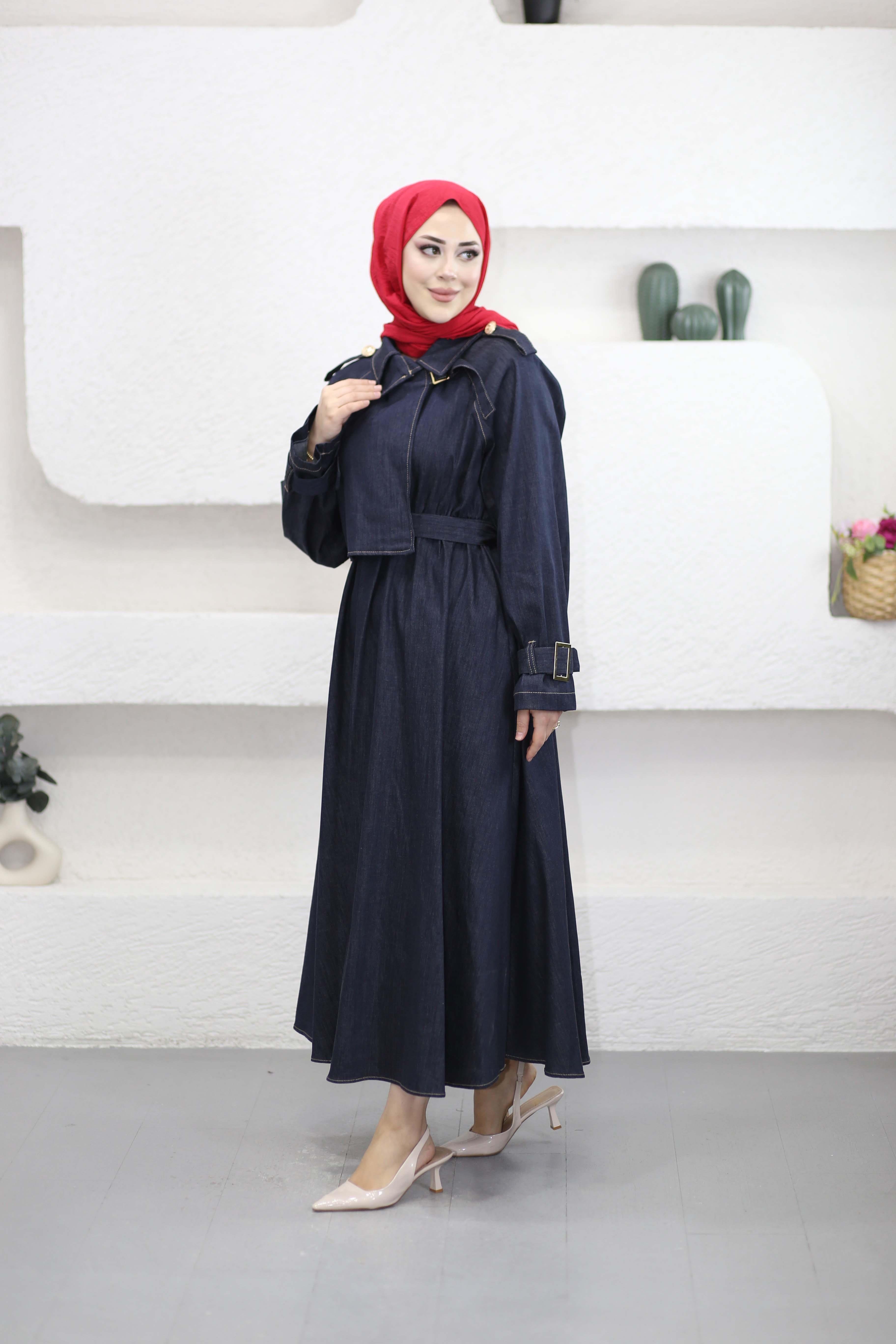 Vera Trenç Elbise Lacivert 8417